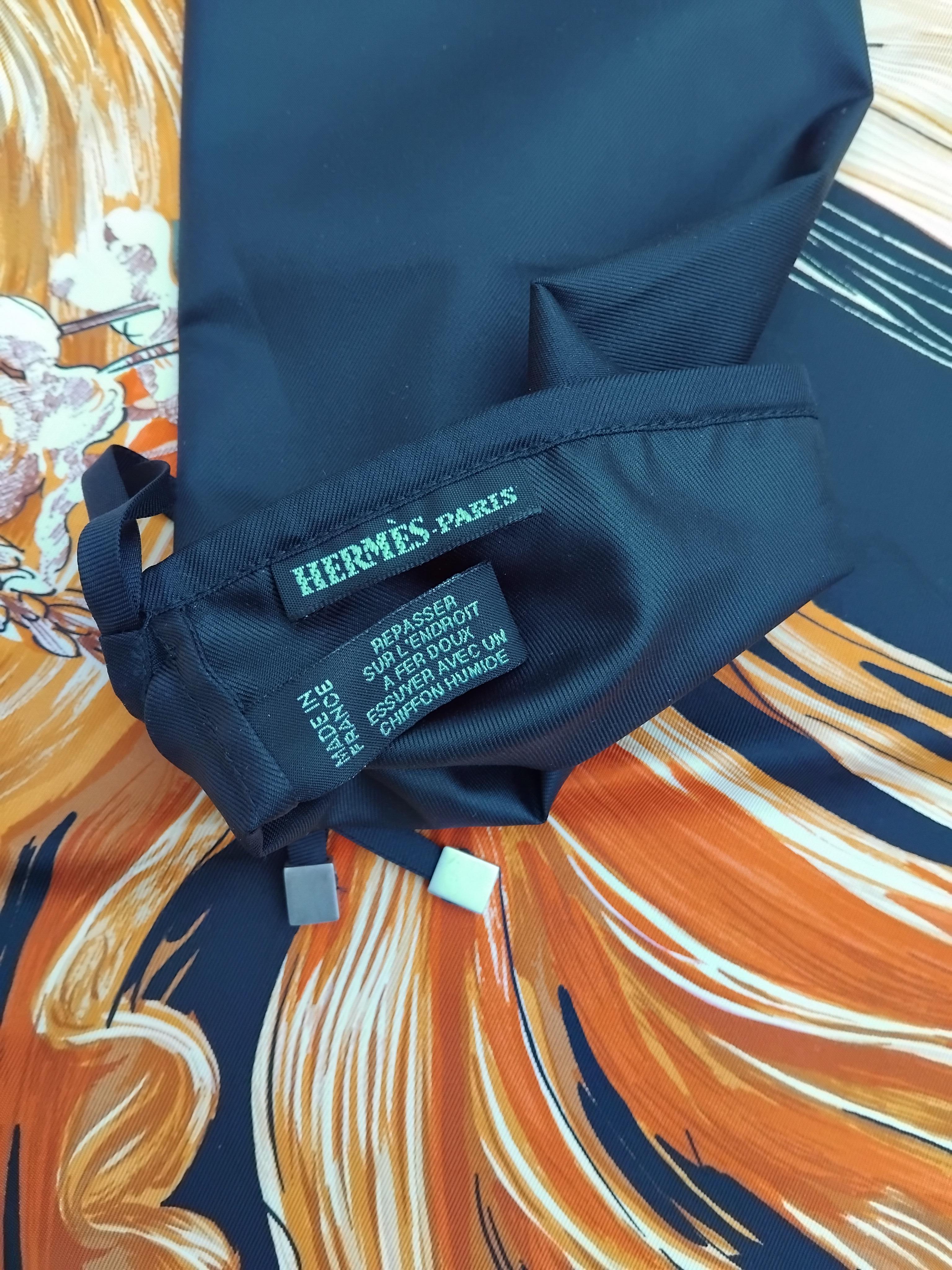 Exceptional Hermès Waterproof Silk Scarf EVA Dumas 90 cm RARE For Sale 11