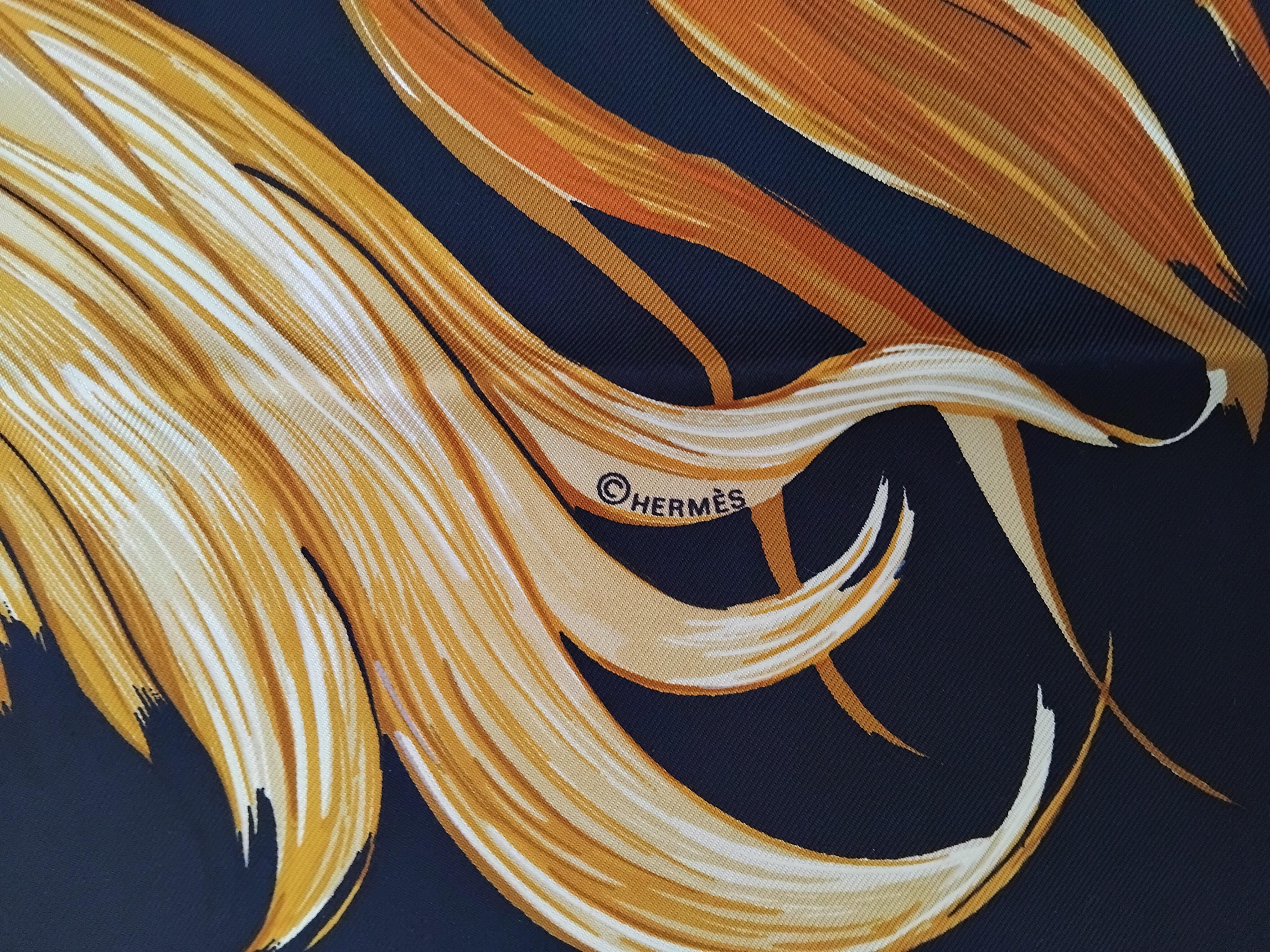 Exceptional Hermès Waterproof Silk Scarf EVA Dumas 90 cm RARE For Sale 12