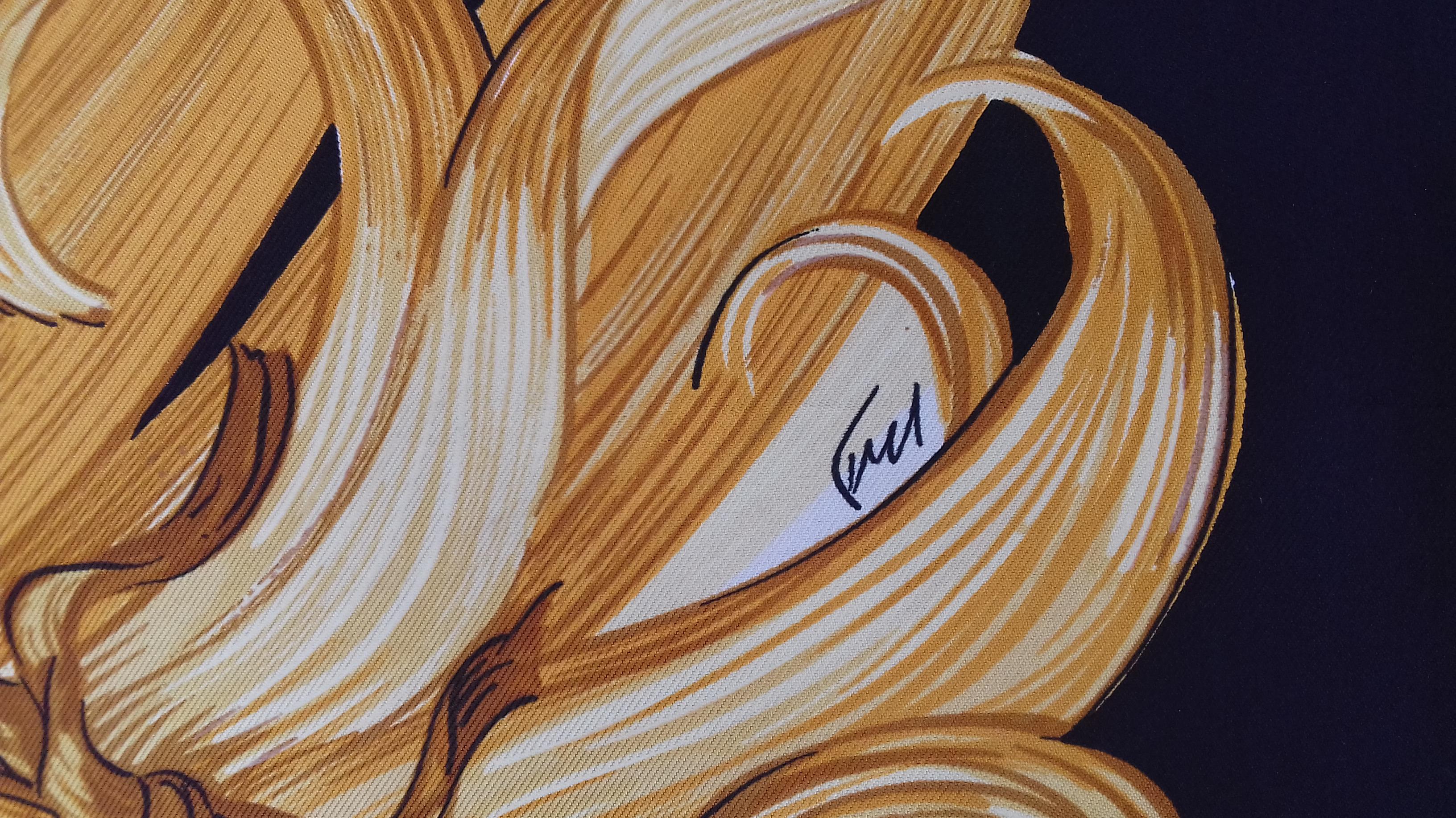 Exceptional Hermès Waterproof Silk Scarf EVA Dumas 90 cm RARE For Sale 4