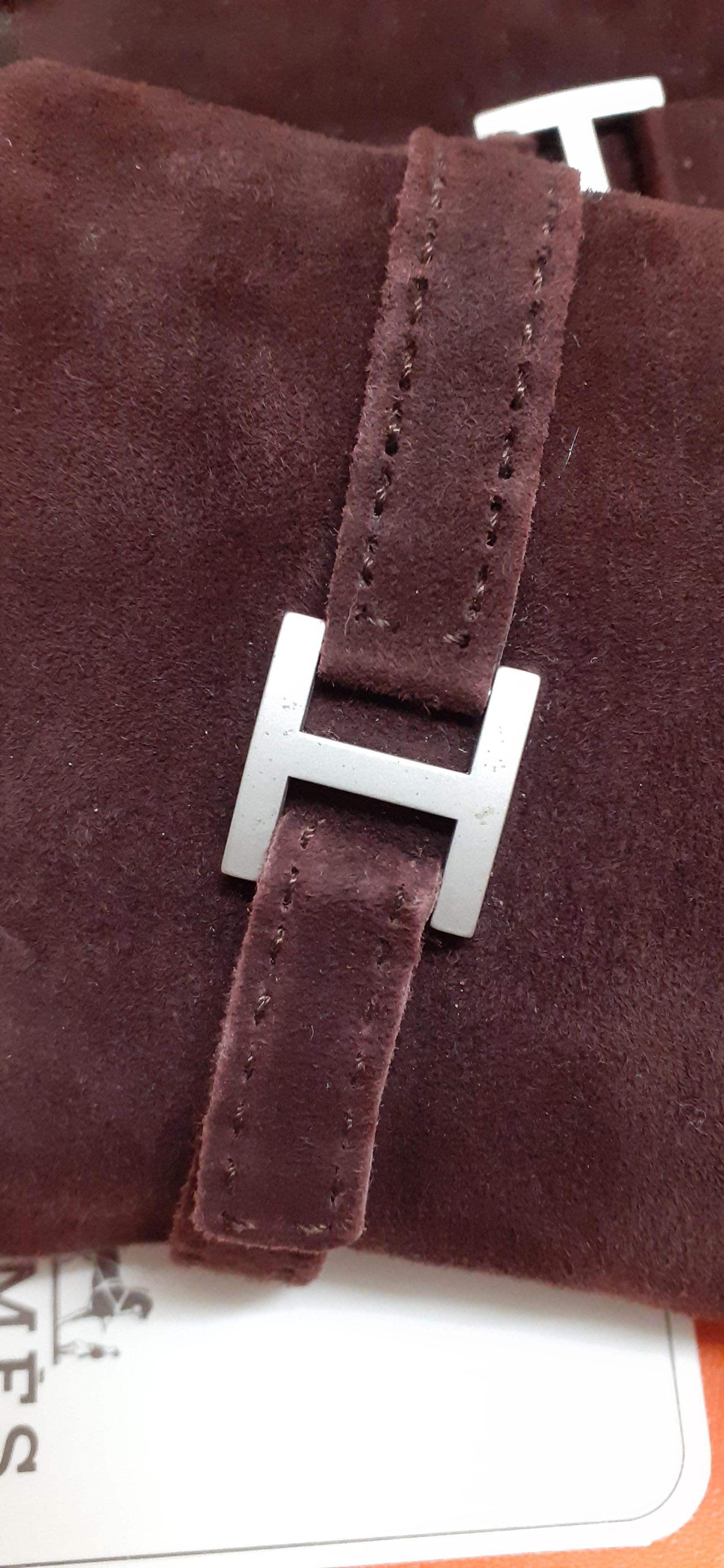 Exceptional Hermès Wrist Warmer Cuff Cover Wristband Hand Muff in Leather S/M For Sale 9