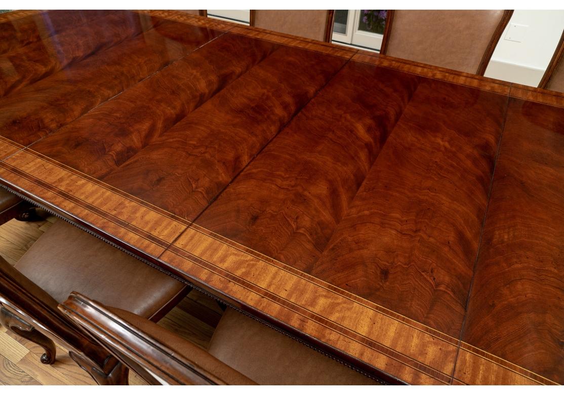 Exceptionnelle table à rallonge à deux pieds en acajou Hickory White en vente 2