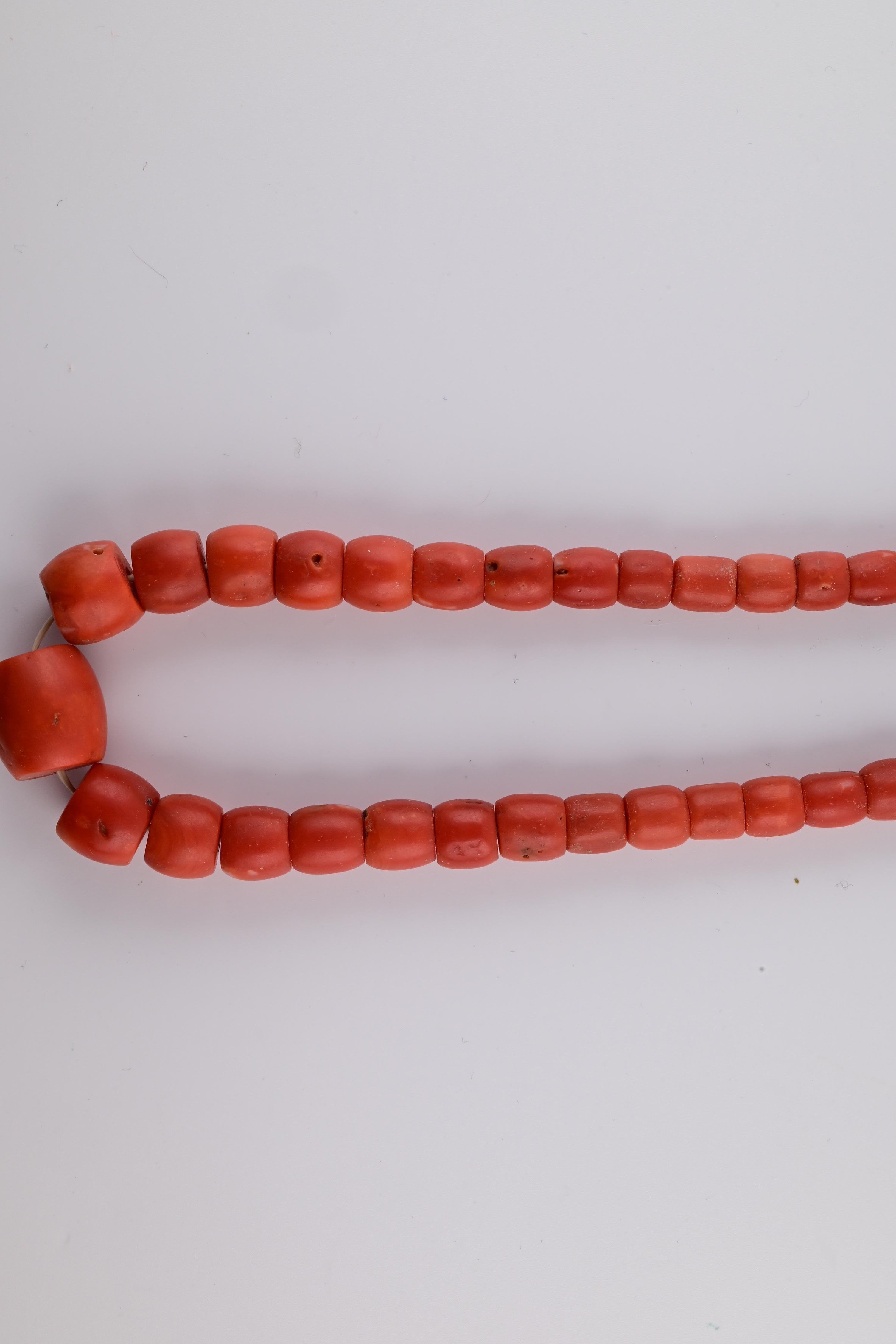 Exceptional High Quality Japanese AKA Red Coral Necklace 46.92 Grams 6