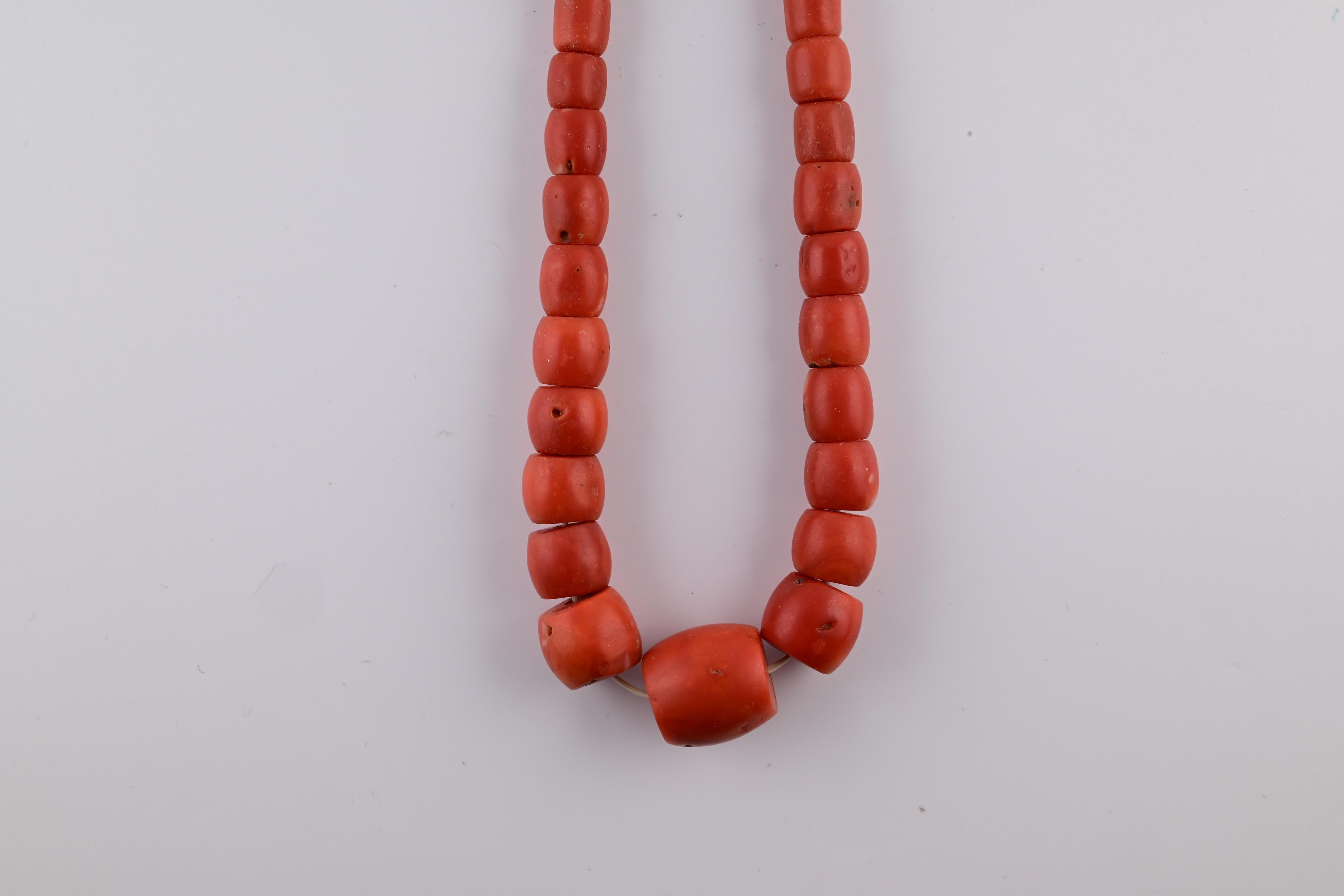 Exceptional High Quality Japanese AKA Red Coral Necklace 46.92 Grams 7
