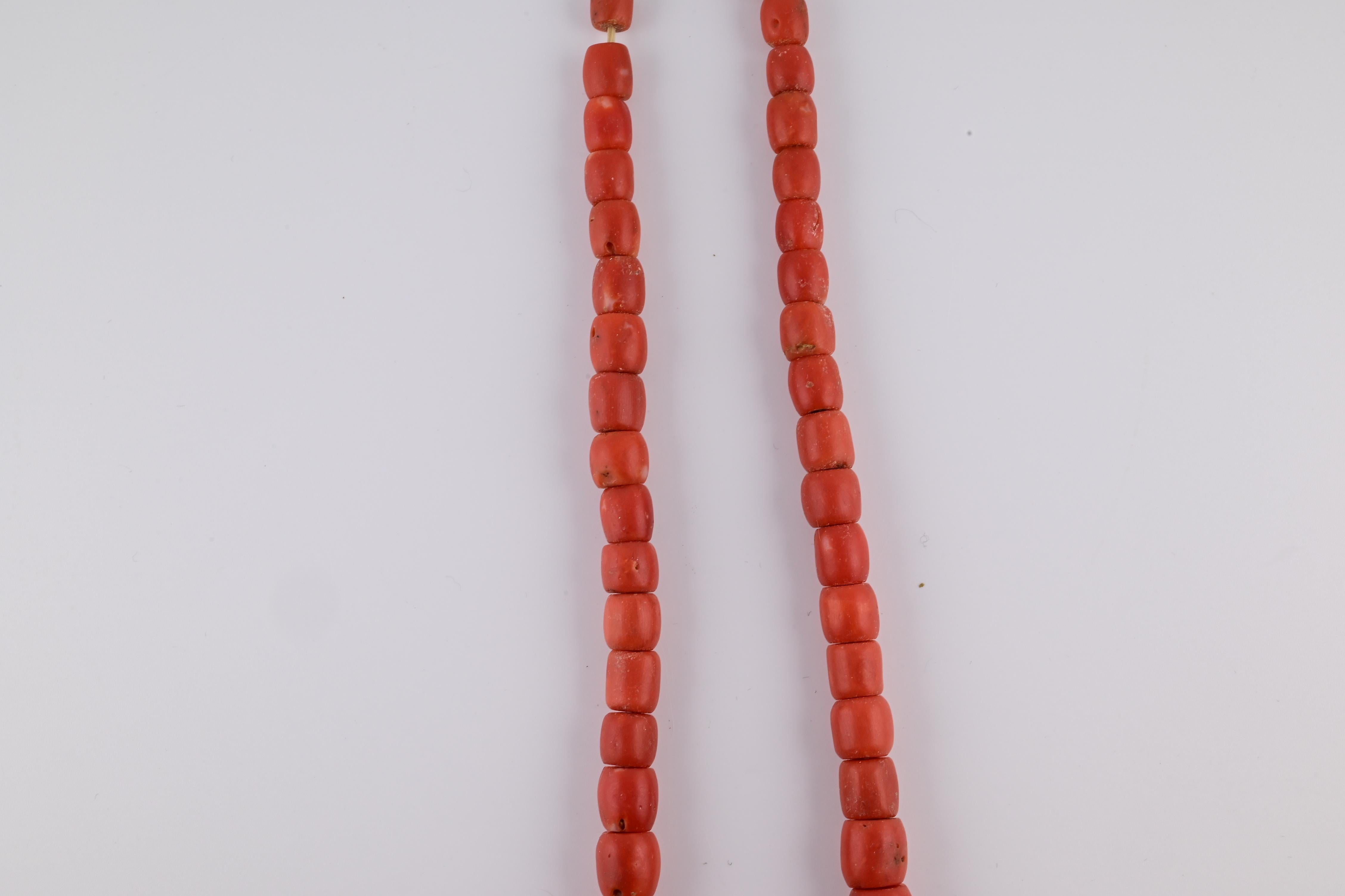 Exceptional High Quality Japanese AKA Red Coral Necklace 46.92 Grams 8