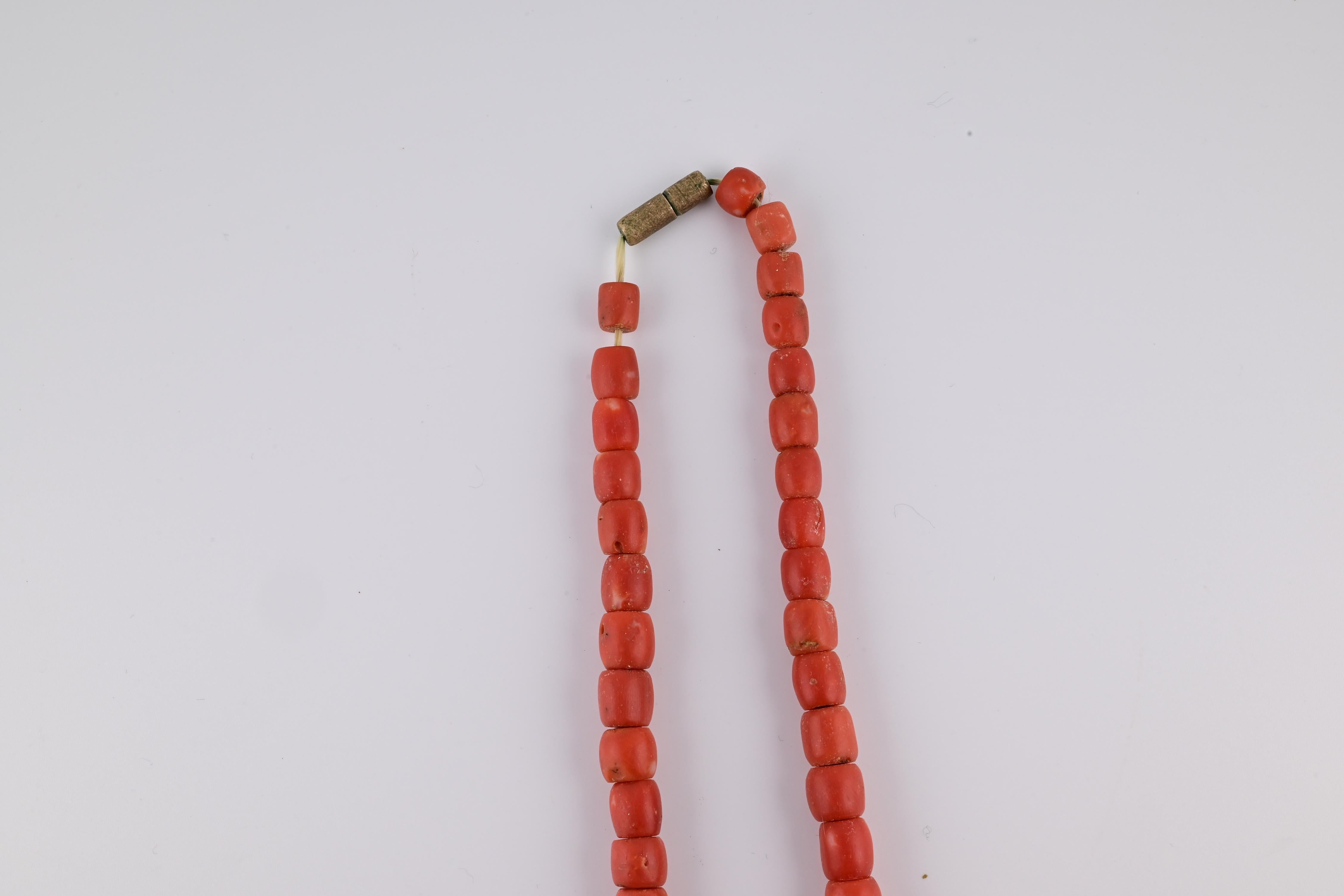 Exceptional High Quality Japanese AKA Red Coral Necklace 46.92 Grams 9