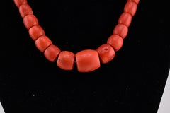 Exceptional High Quality Japanese AKA Red Coral Necklace 46.92 Grams