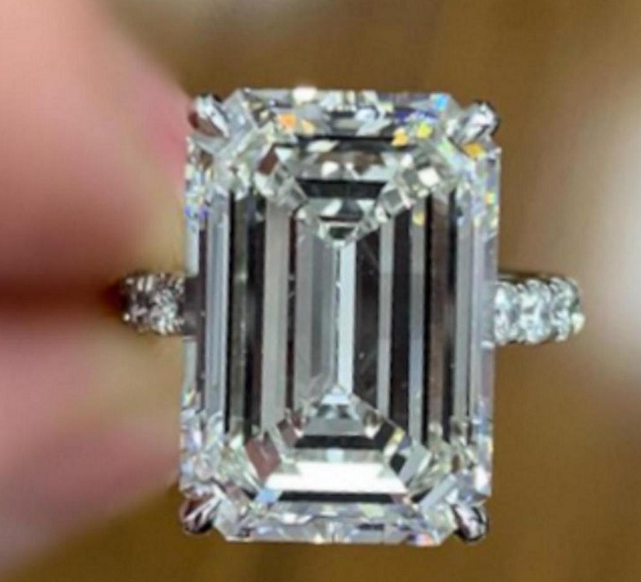 An incredible elongated emerald cut diamond 