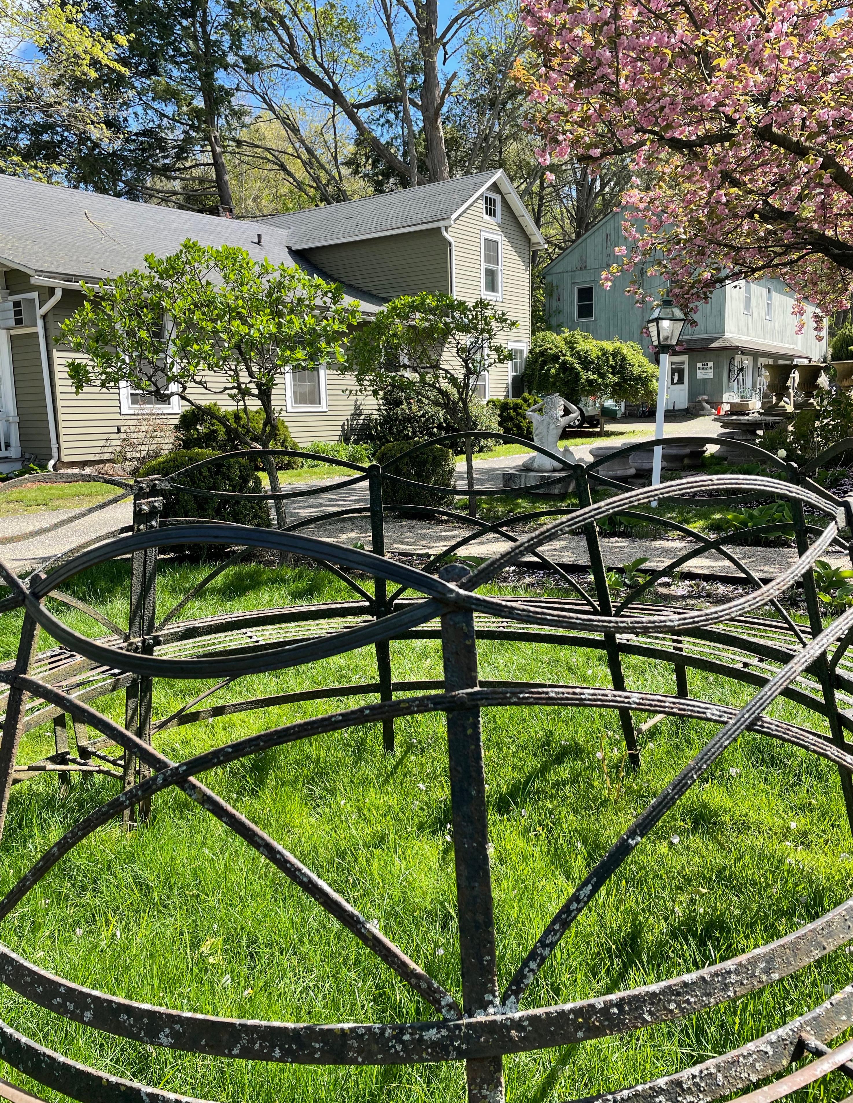 Exceptional Huge English Wrought Iron Regency Tree Bench, CA, 1820 For Sale 15