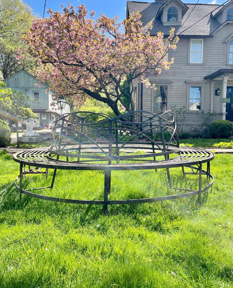 Regency Trees Exceptional Huge English Wrought Iron Regency Tree Bench, CA, 1820 For ...