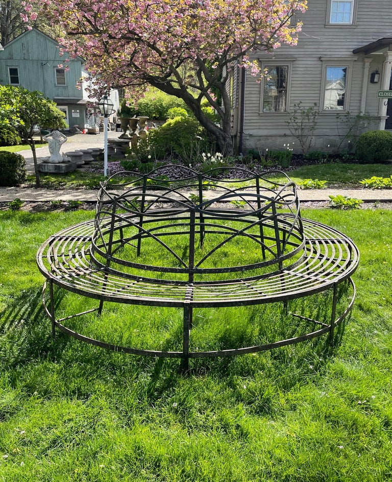 Regency Trees Exceptional Huge English Wrought Iron Regency Tree Bench, CA, 1820 For ...