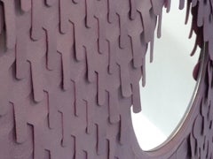 Außergewöhnlich großer Leder-Doppelspiegel eines Künstlers, Frankreich