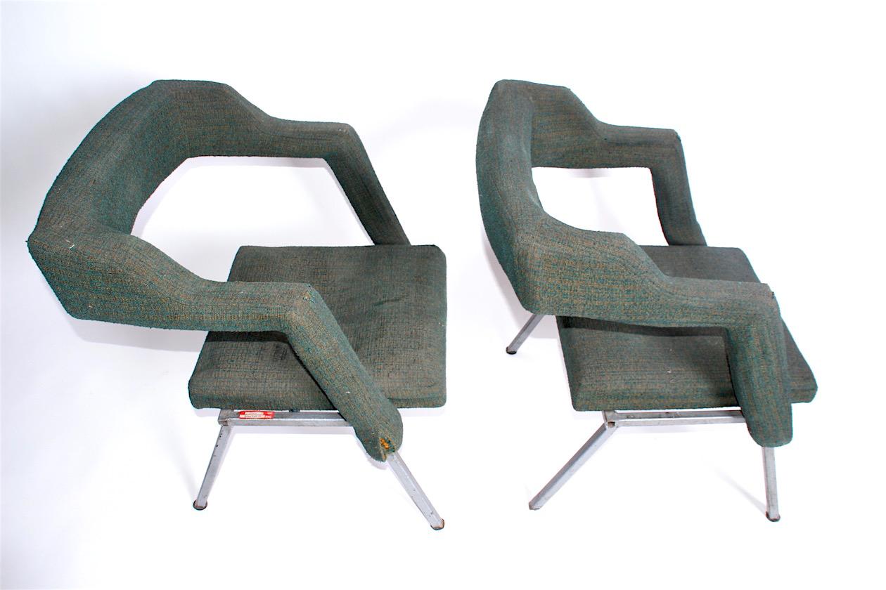 Late 20th Century Exceptional Industrial Armchairs