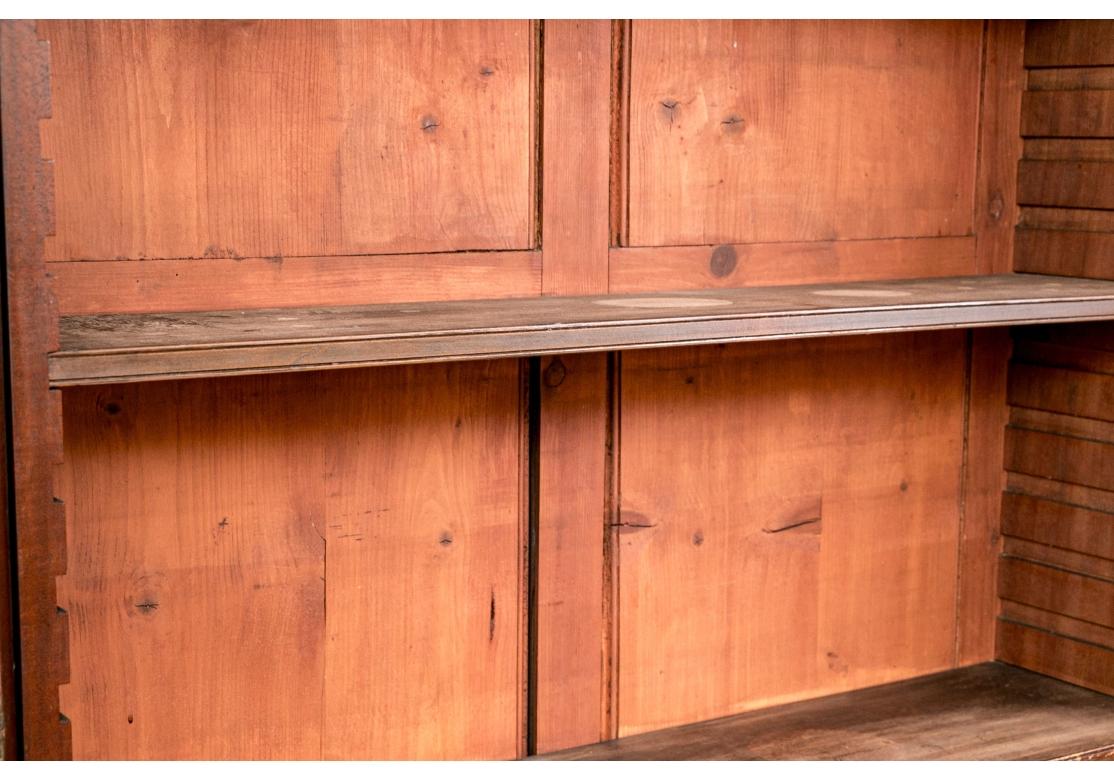 Exceptional Inlaid Antique Mahogany Bookcase Cabinet For Sale 4