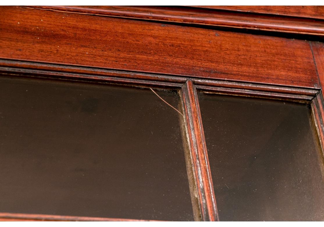 Exceptional Inlaid Antique Mahogany Bookcase Cabinet For Sale 5