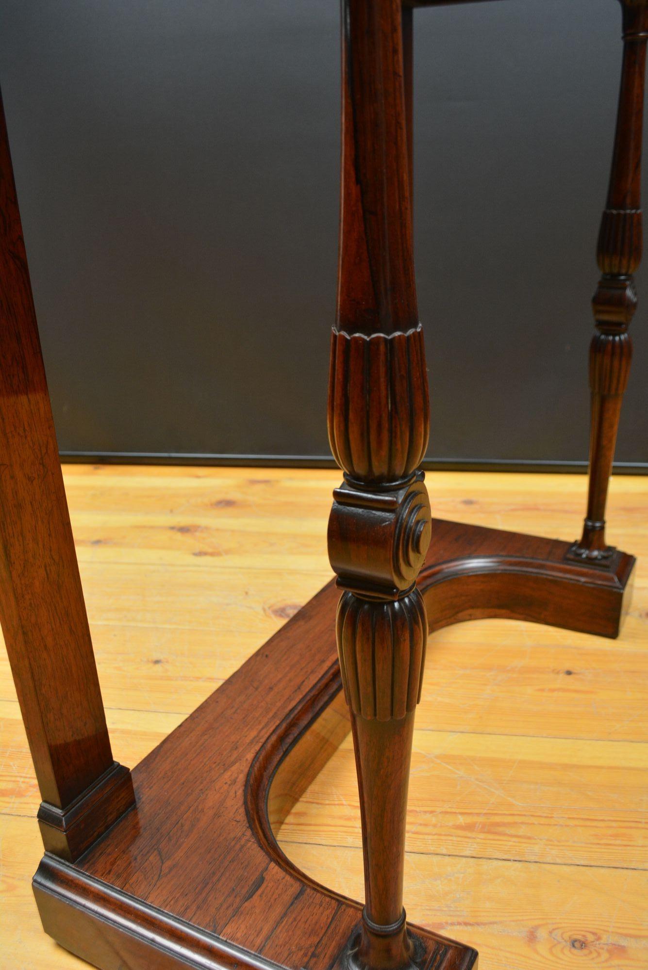 Exceptional Irish Regency Rosewood console table For Sale 6