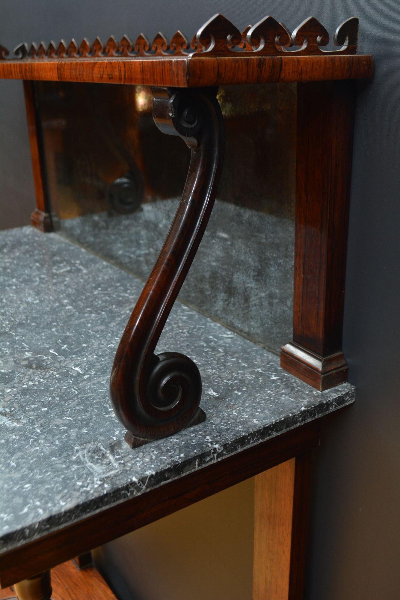 Exceptional Irish Regency Rosewood console table For Sale 1