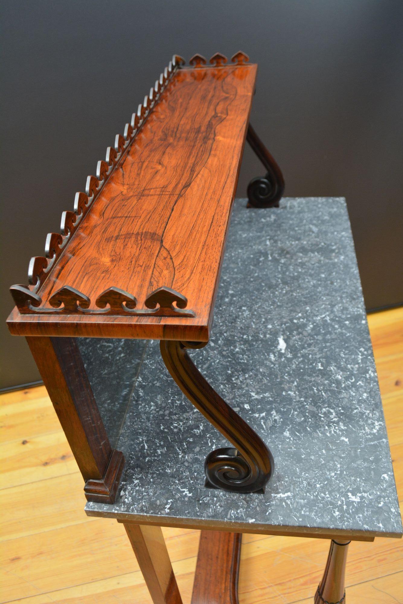Exceptional Irish Regency Rosewood console table For Sale 2