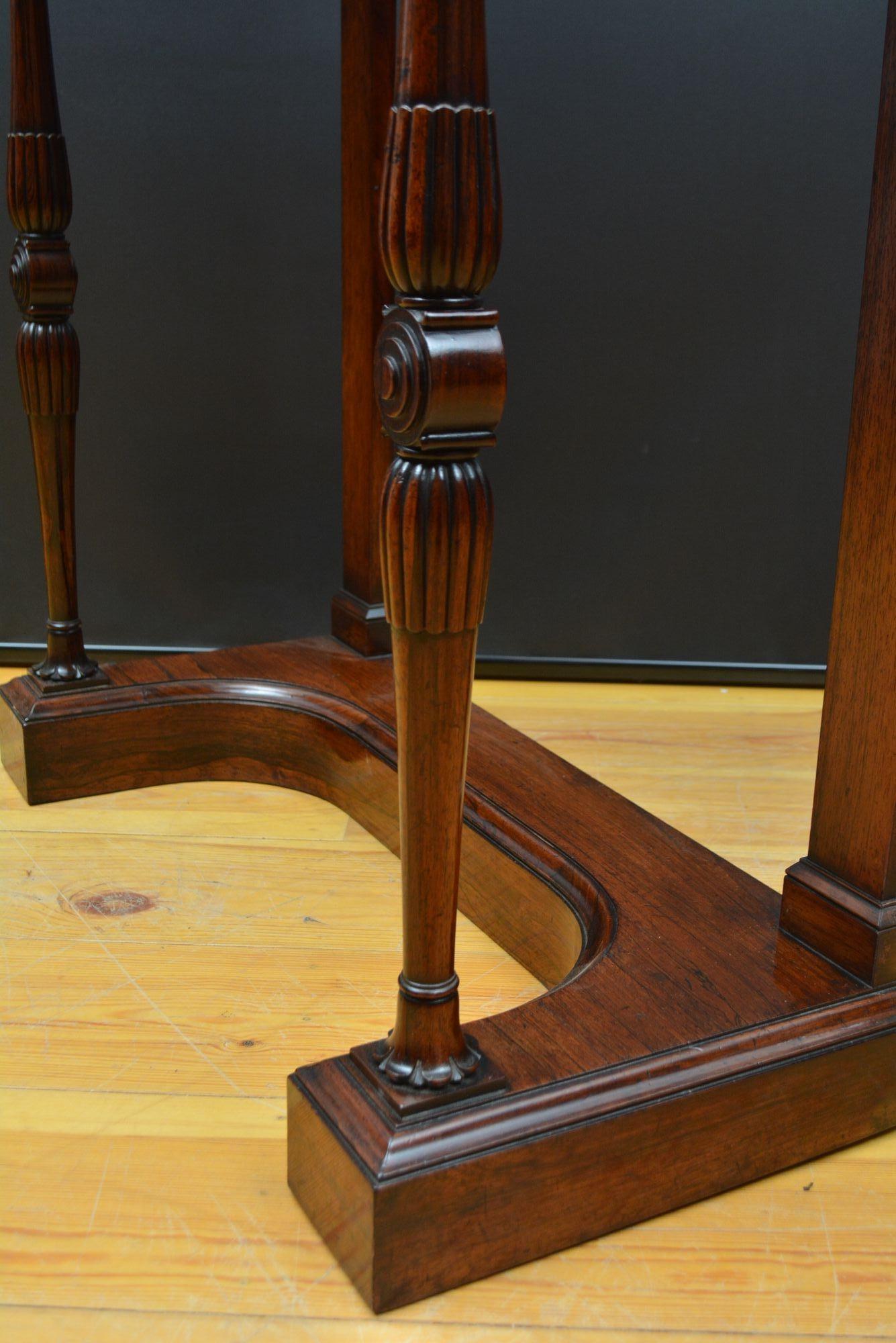 Exceptional Irish Regency Rosewood console table For Sale 5