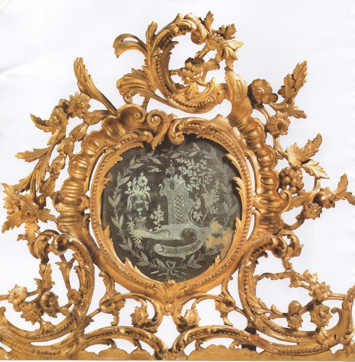Exceptionnel miroir italien du 18ème siècle en bois doré sculpté Toscane 1740 en vente 2