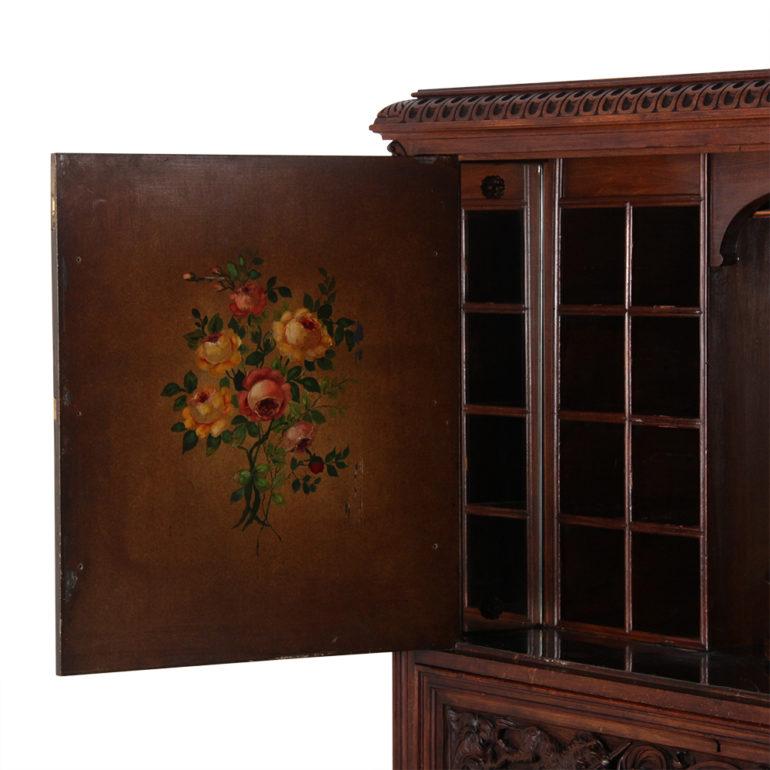 Exceptional Italian Carved and Painted Cabinet 3