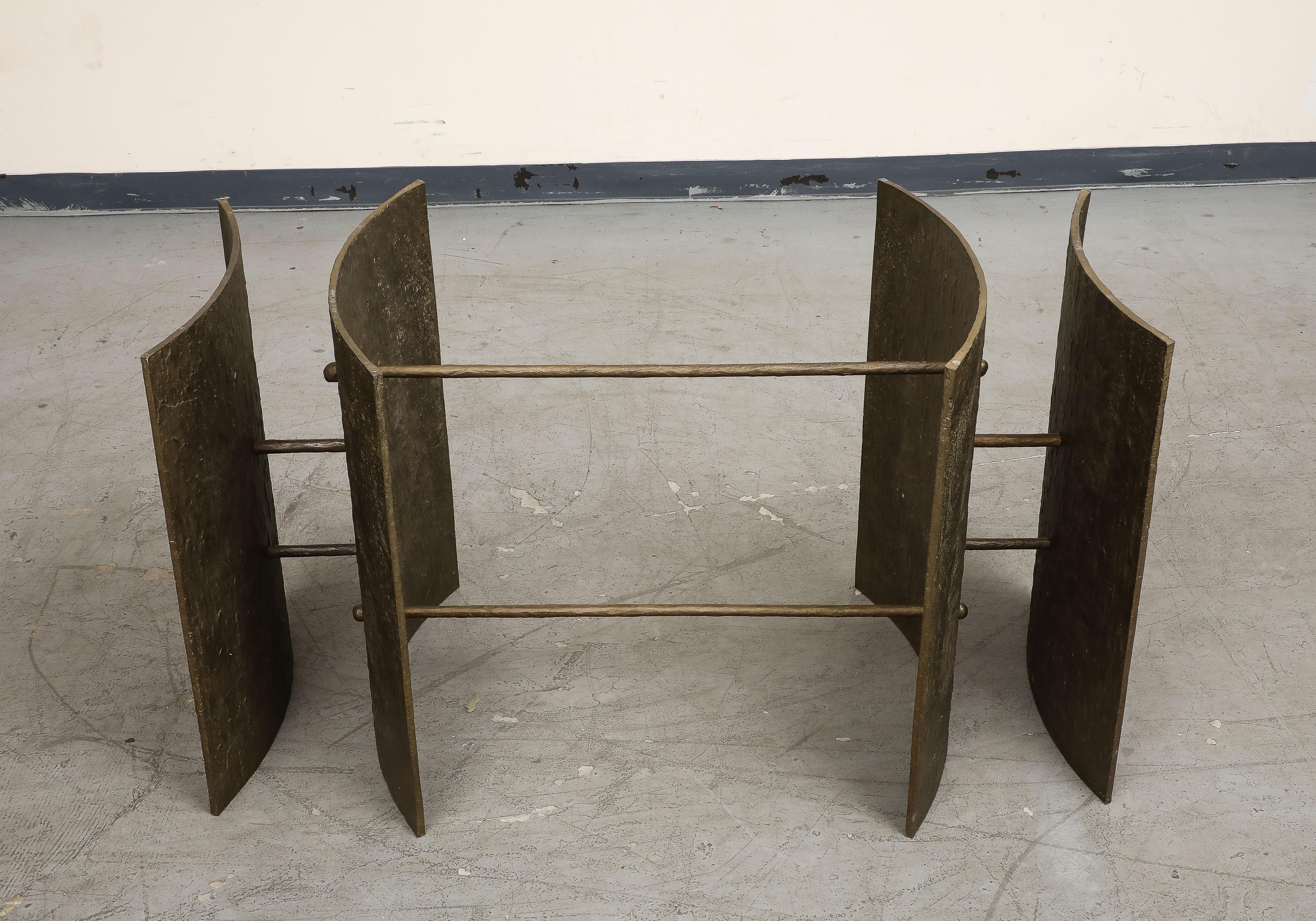 Exceptional Italian Full Bronze Sculptural Table Base, circa 1970s For Sale 3