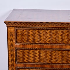 Exceptional Italian Marquetry Three-Drawer Commode — Late 18th Century