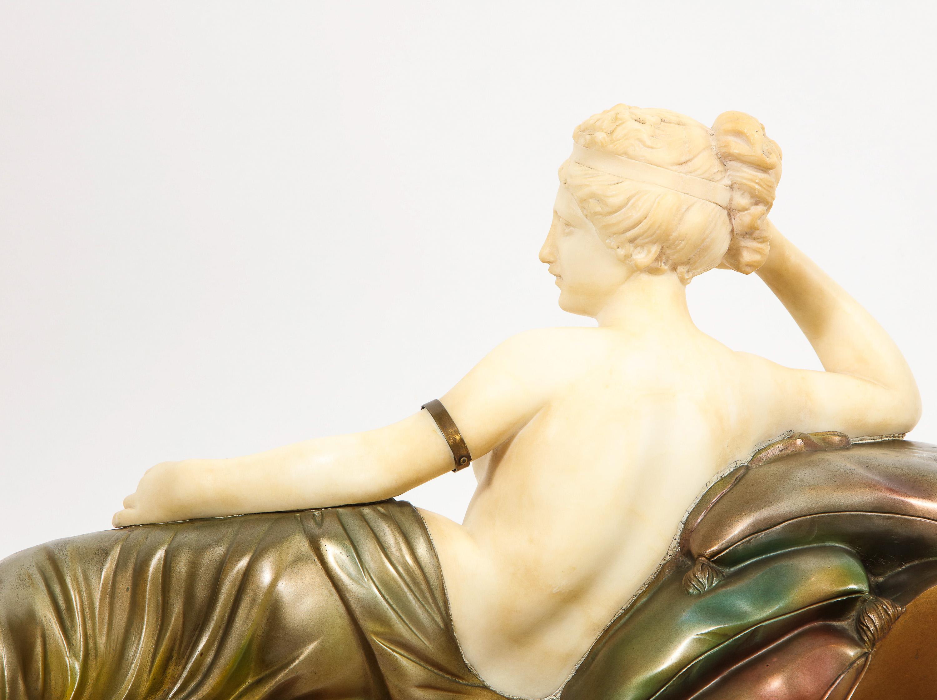 Exceptional Italian Sculpture of Paulina Bonaparte Borghese after Anotino Canova 9