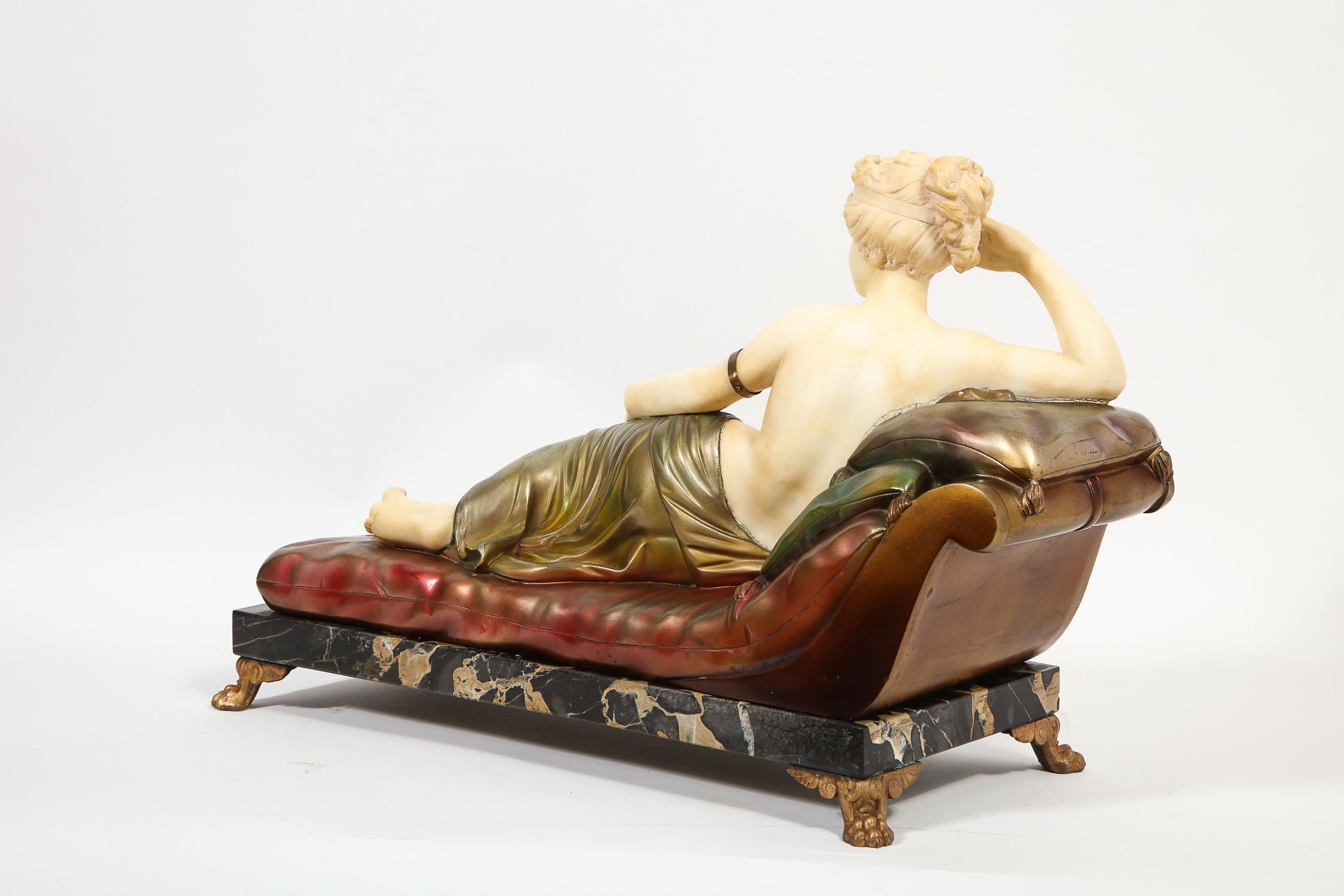 Außergewöhnliche italienische Skulptur von Paulina Bonaparte Borghese nach Anotino Canova 10