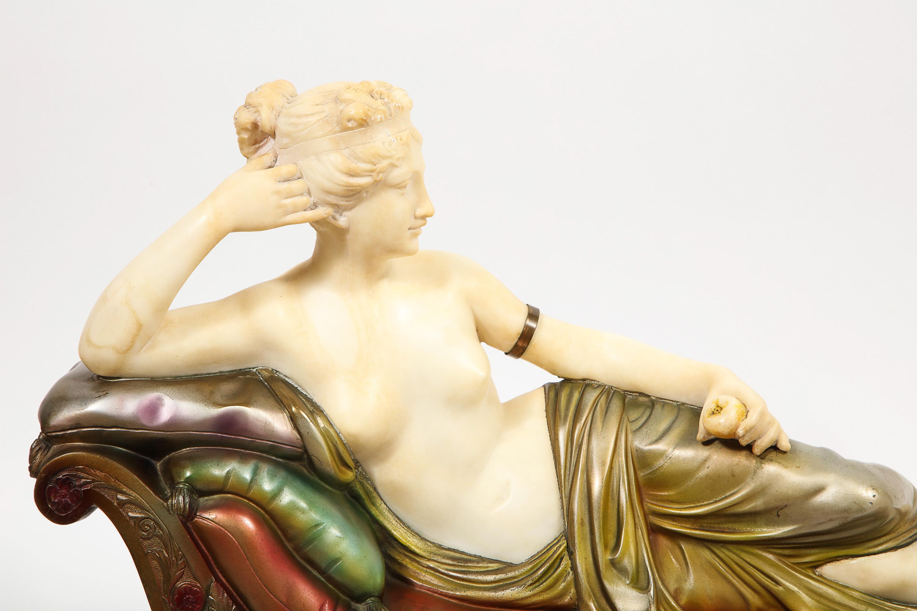 Außergewöhnliche italienische Skulptur von Paulina Bonaparte Borghese nach Anotino Canova (Neoklassisch)