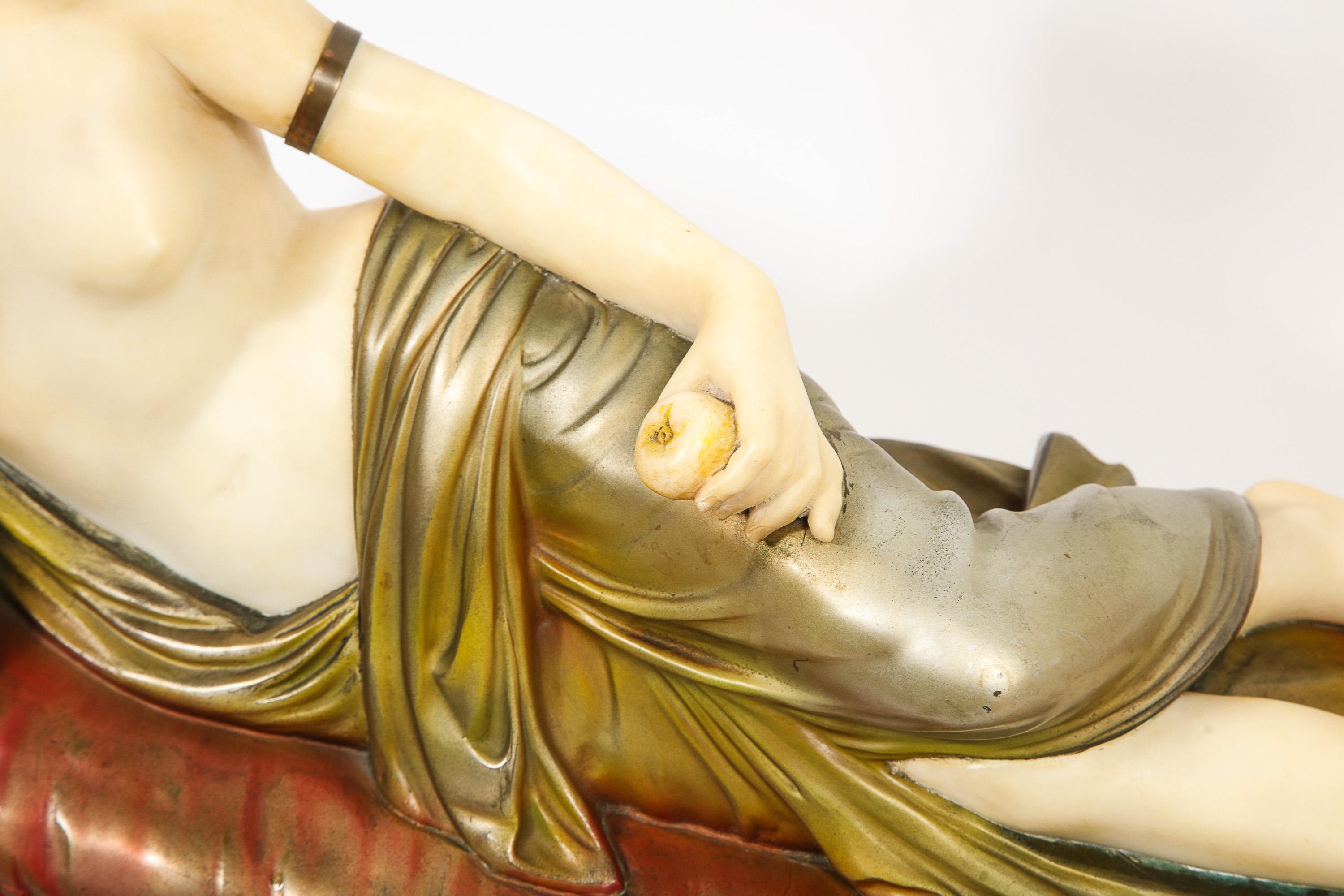 Exceptional Italian Sculpture of Paulina Bonaparte Borghese after Anotino Canova 2
