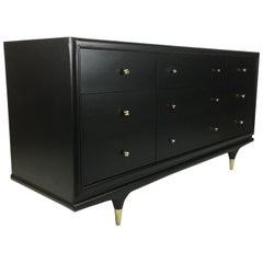Exceptional Italian Style Ebonized Walnut Dresser