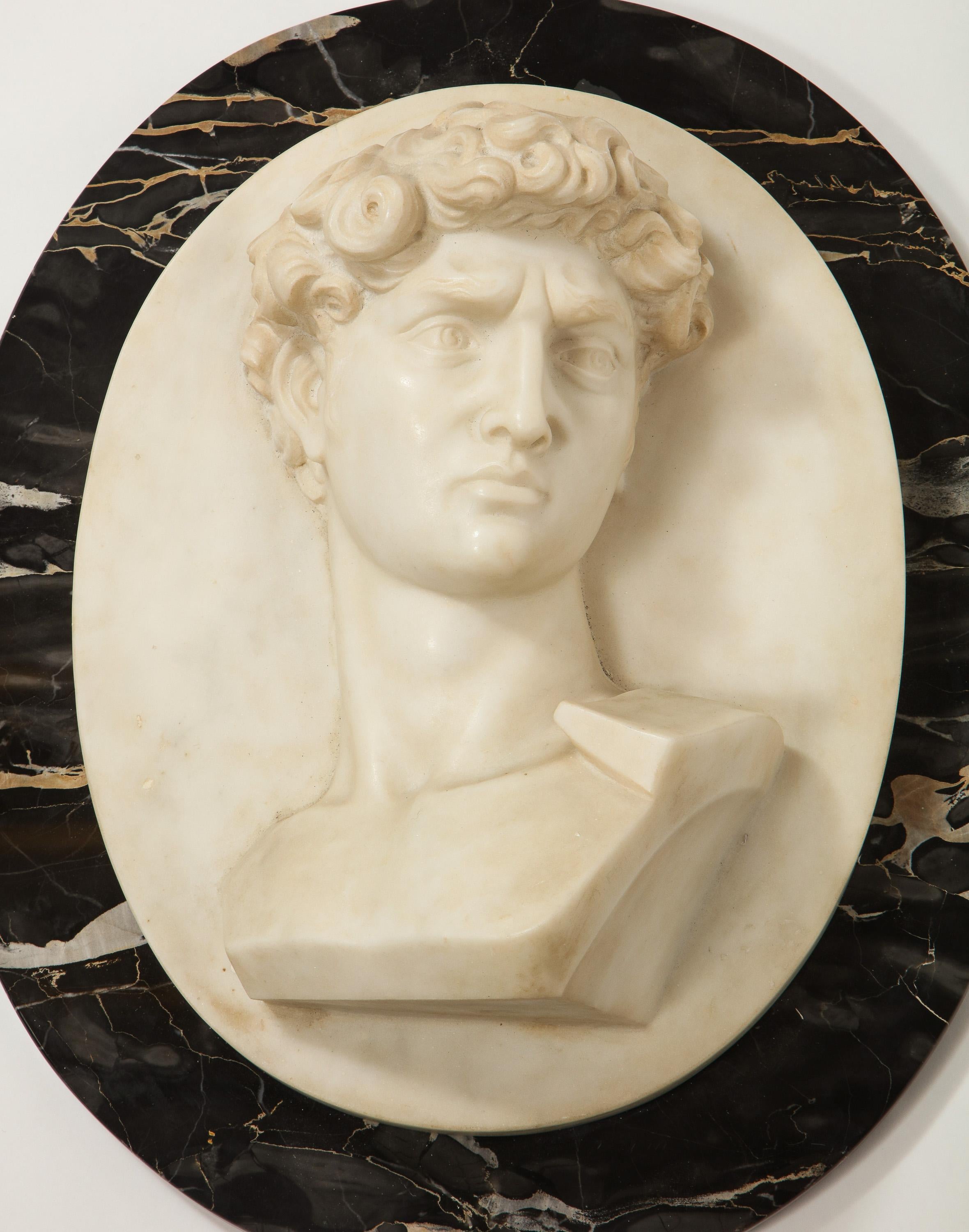 Exceptional Italian White Marble Relief Sculpture of 