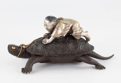 Exceptional Japanese Iron and Mixed Metal Lidded Box