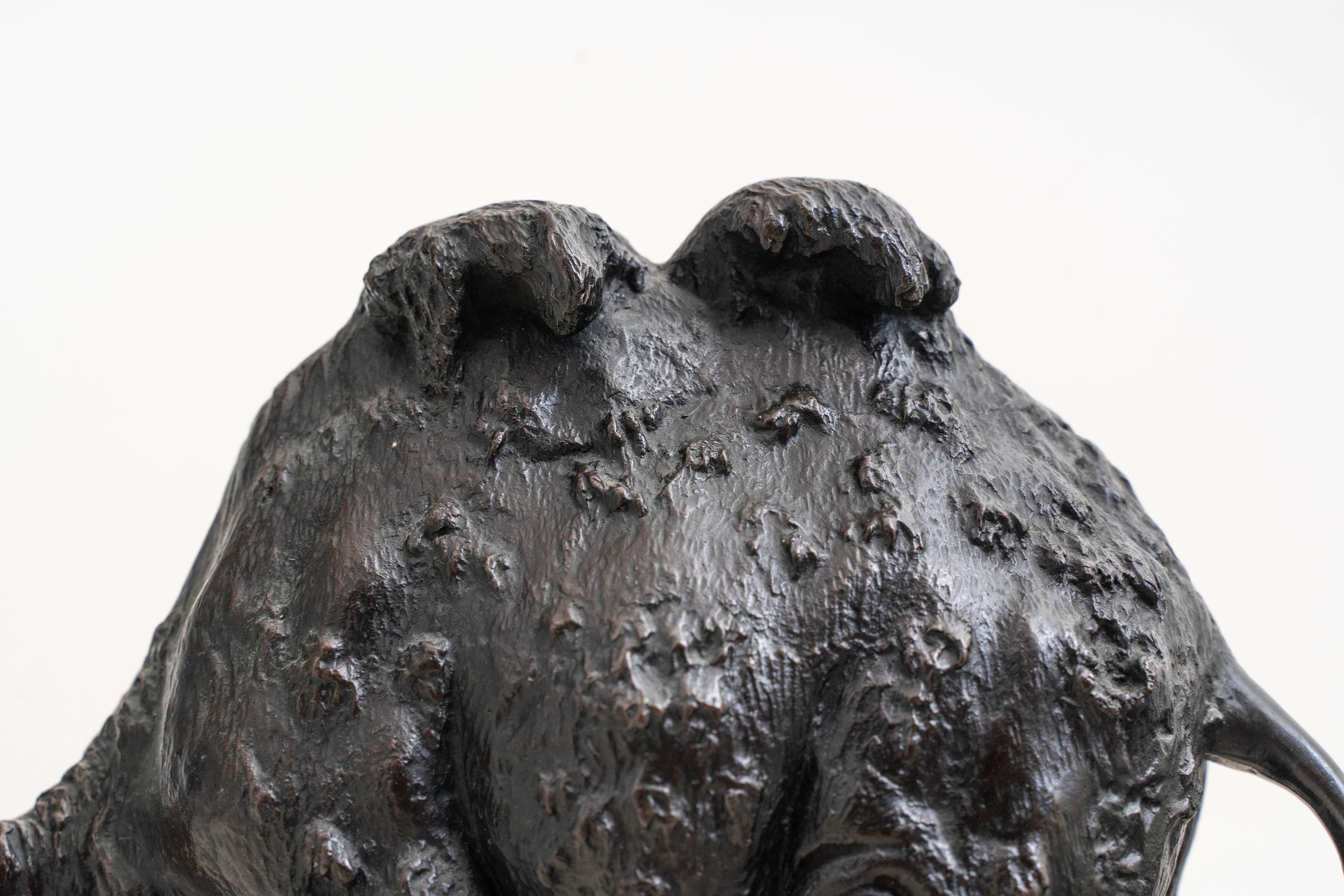 Genryusai Seiya: An Important Patinated Bronze Okimono of a Bactrian Camel For Sale 2