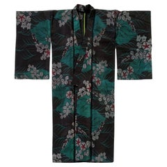 Exceptional Japanese Summer Asa Hitoe Weft Ikat Kimono Provenance