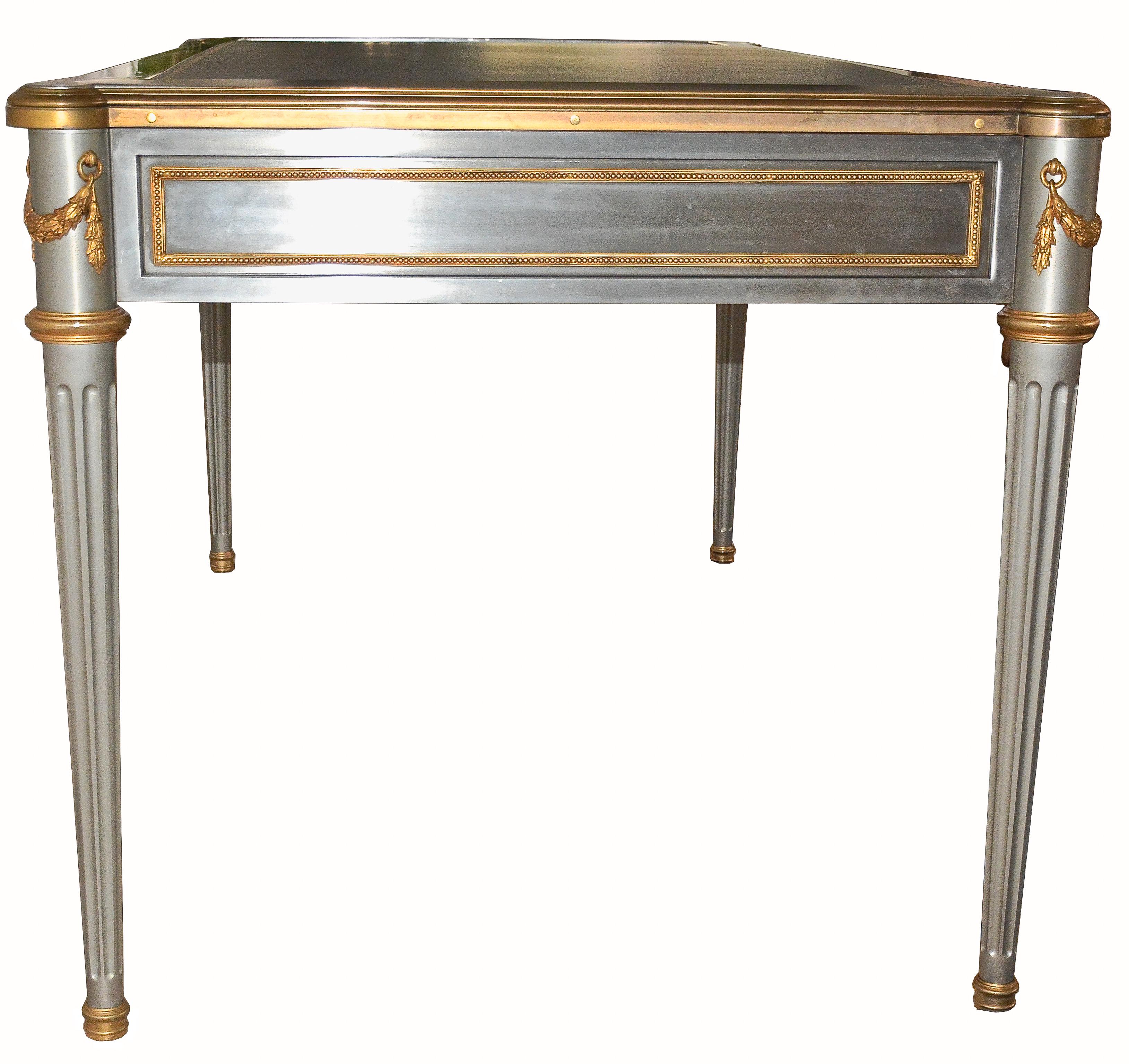 Exceptional John Vesey Stainless Steel and Bronze Desk For Sale 2