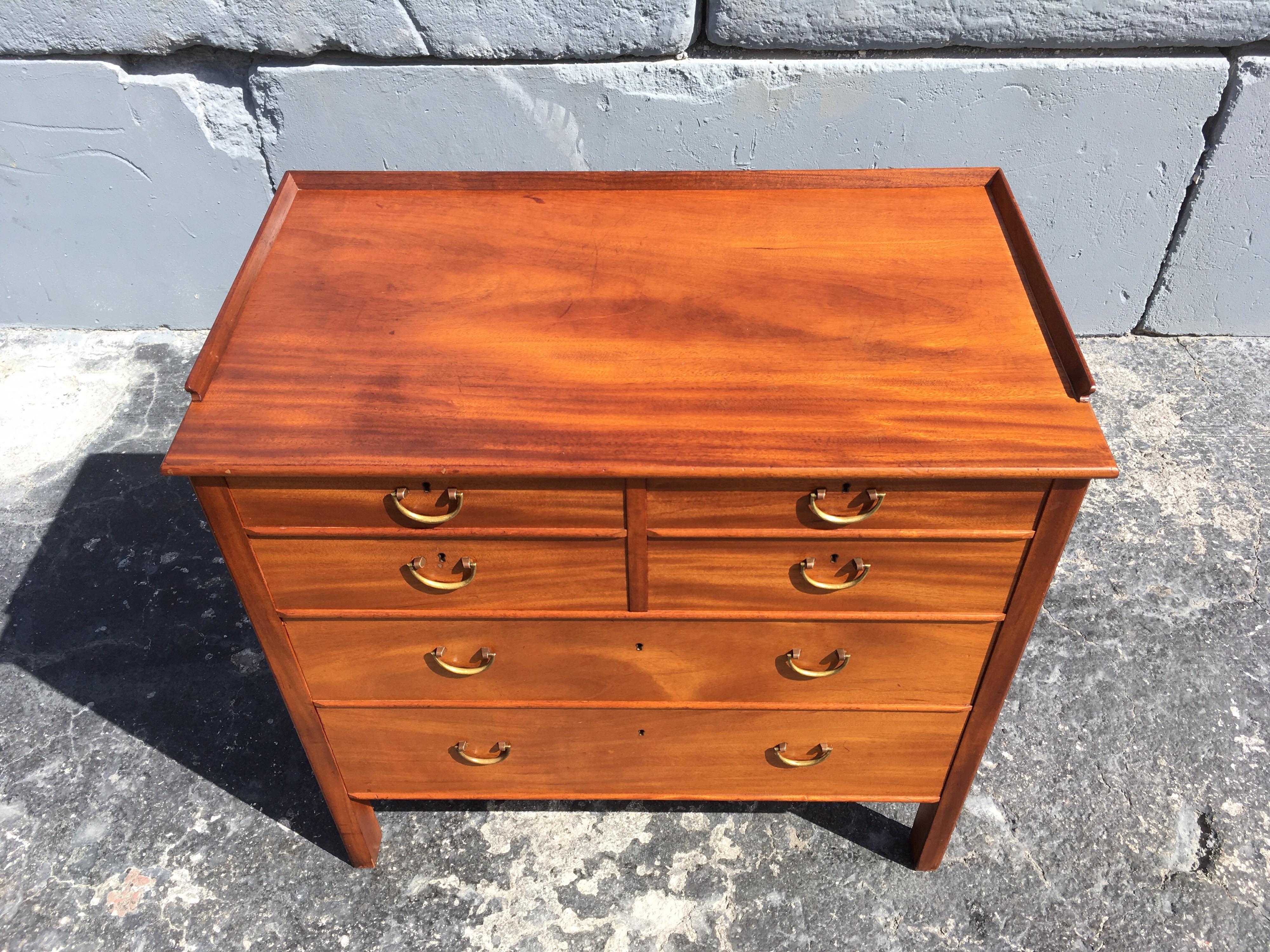 Exceptional Josef Frank Chest of Drawers, Cabinet, Svenskt Tenn, Mahogany, Brass In Good Condition For Sale In Miami, FL