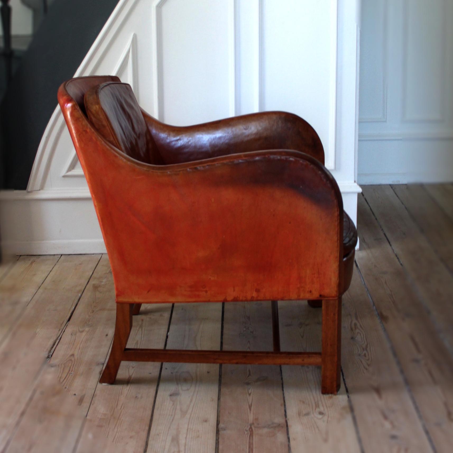 Mid-Century Modern Kaare Klint Mix Chair in Original Niger Leather