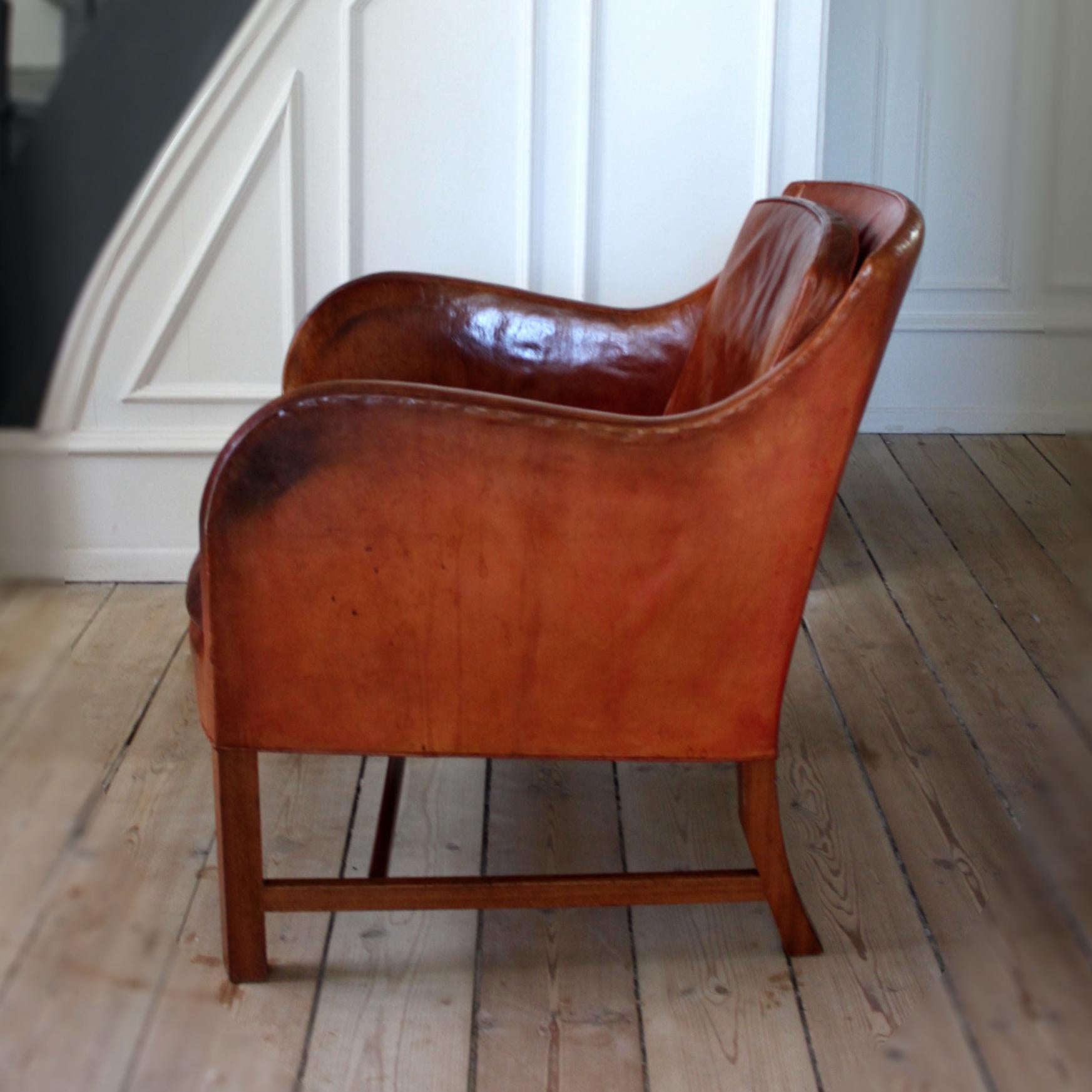 Danish Kaare Klint Mix Chair in Original Niger Leather
