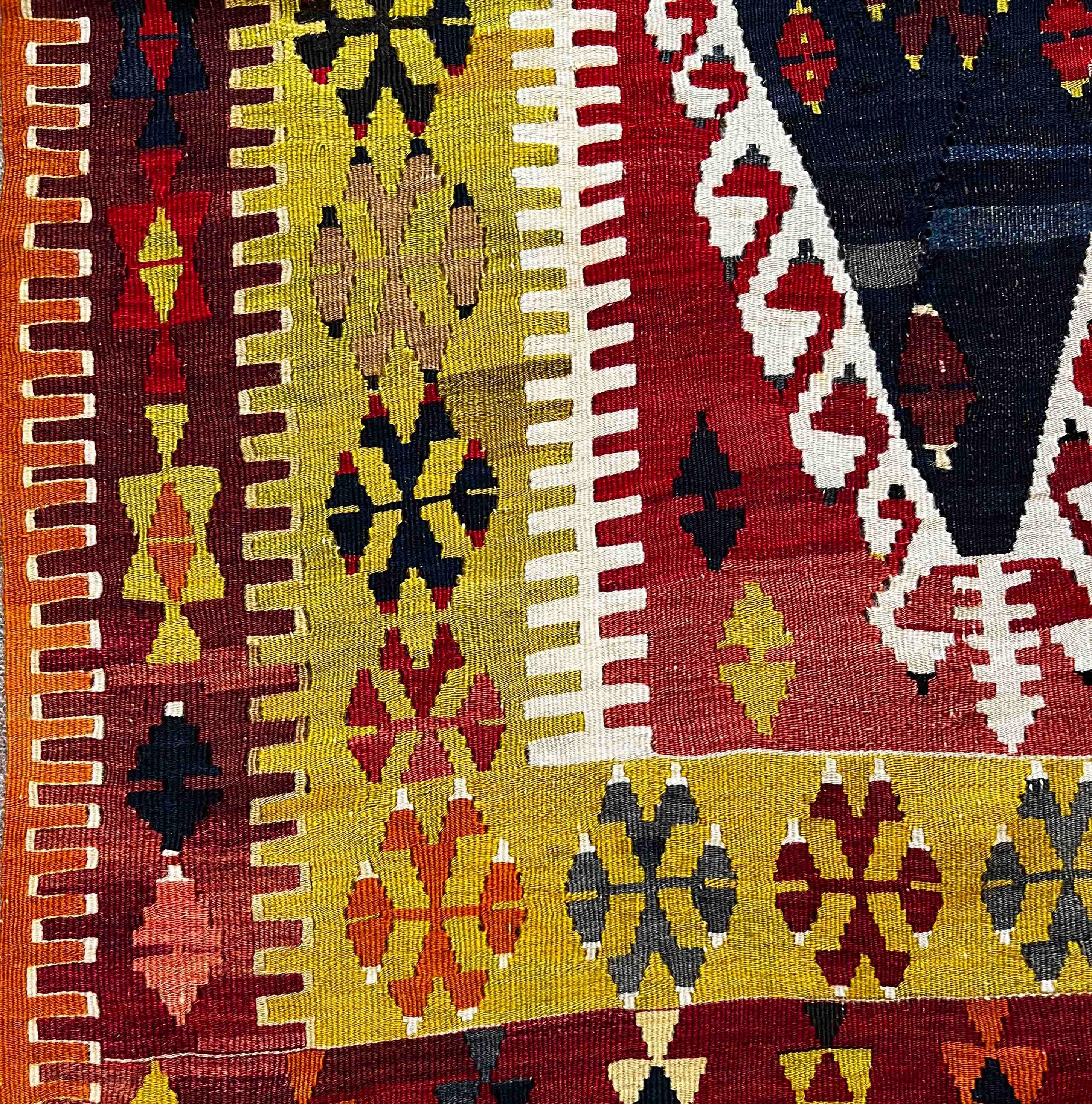 Mid-19th Century  Exceptional Kilim from Turkey , 19th Century- N° 695 For Sale