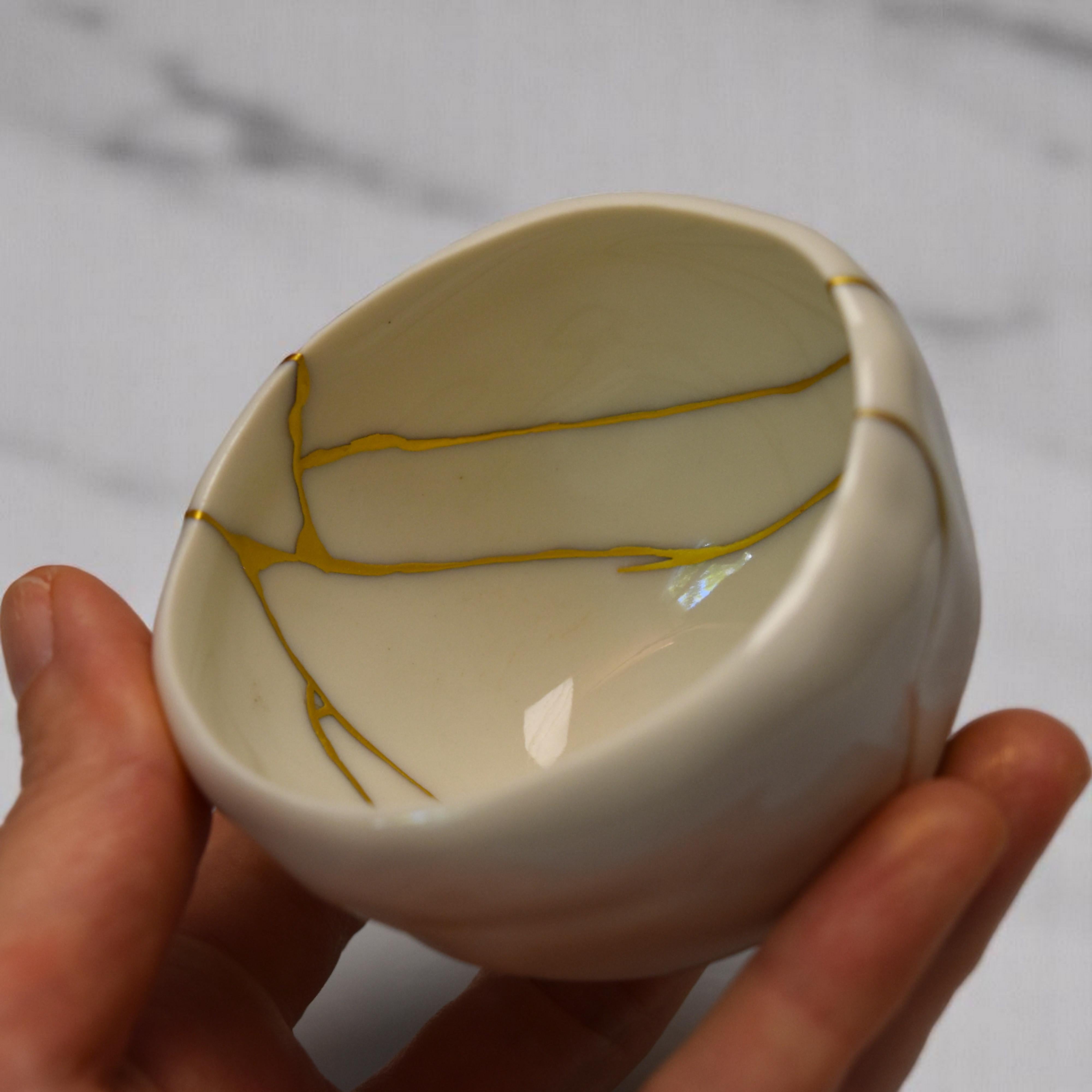 Gold Exceptional kintsugi Bowl for Anne-Sophie Pic