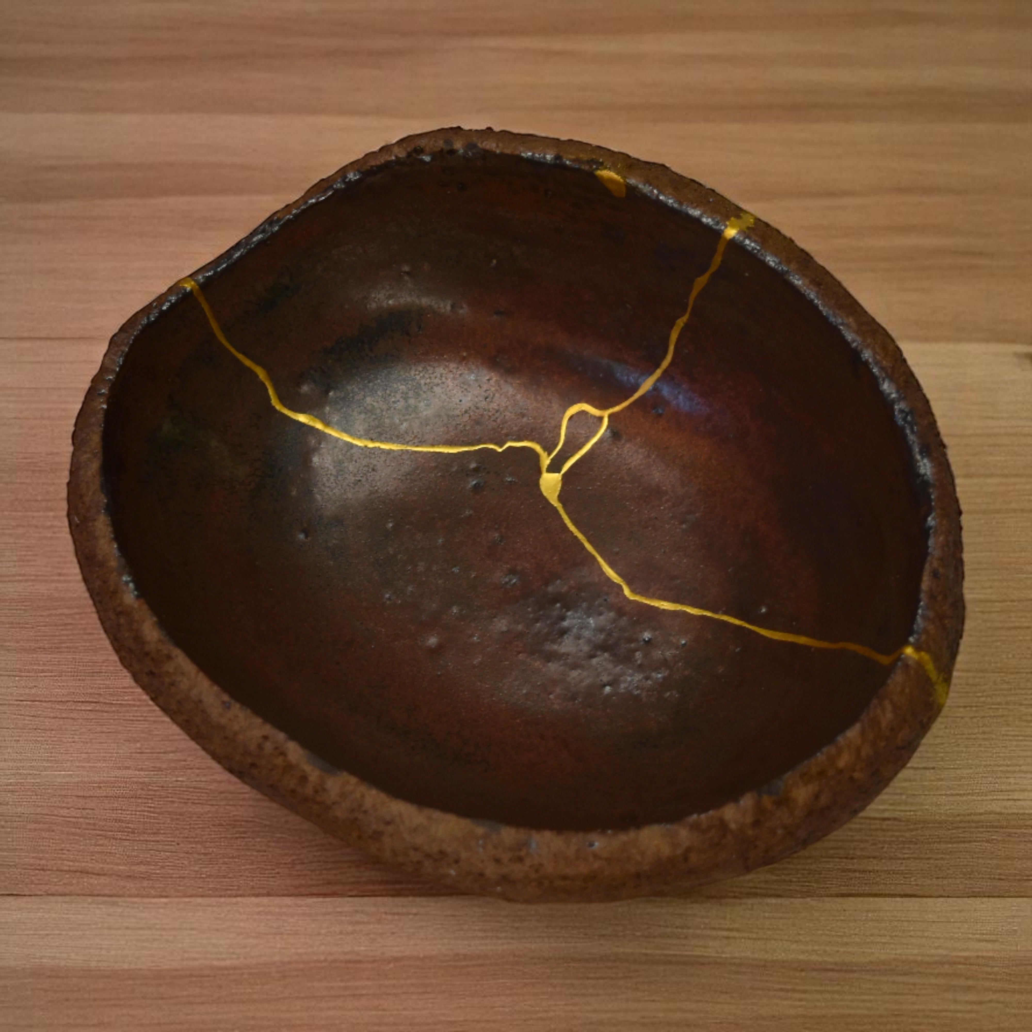 Français Exceptionnel  Bol en JAR de Kintsugi, Auberge du Père Bise en vente