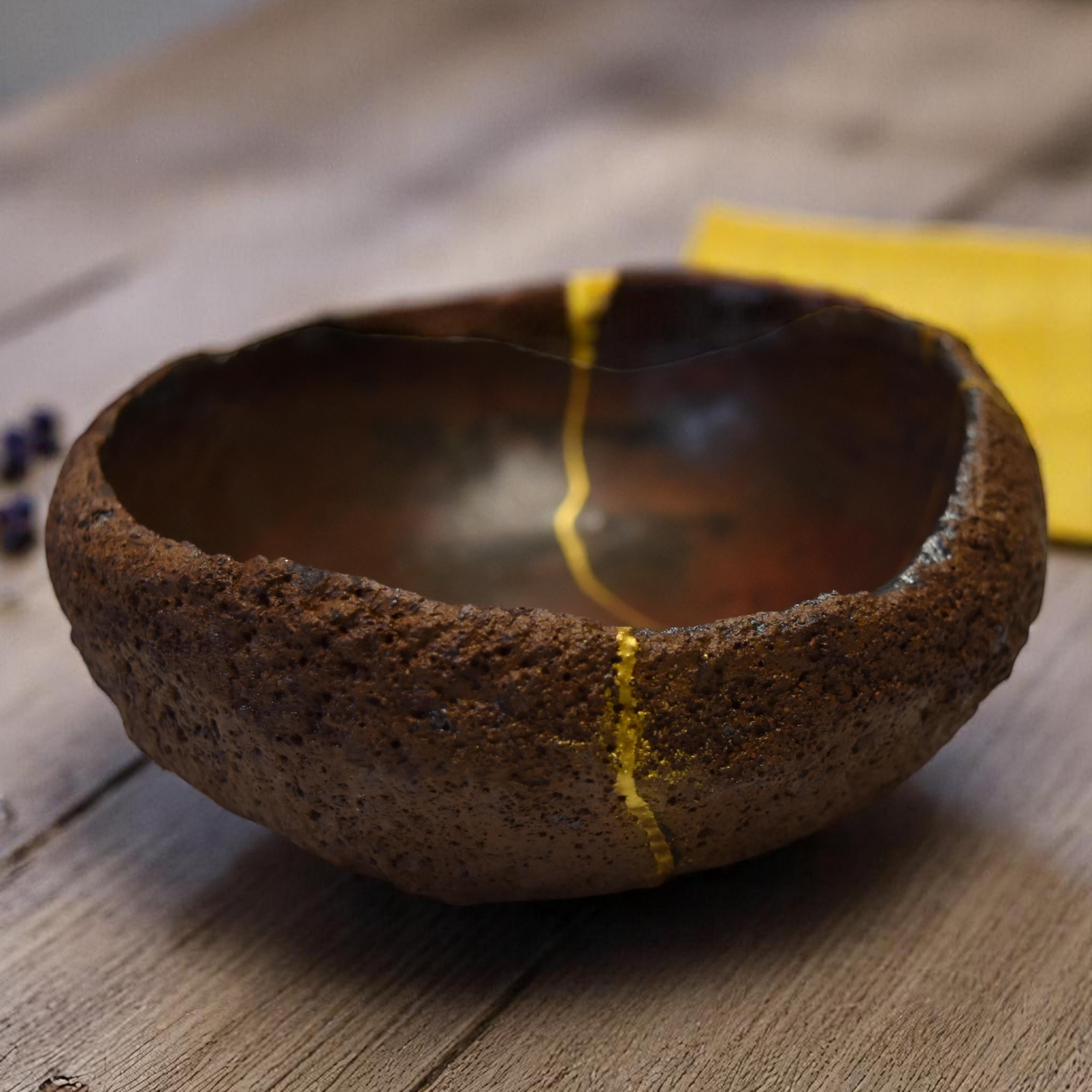 Doré Exceptionnel  Bol en JAR de Kintsugi, Auberge du Père Bise en vente