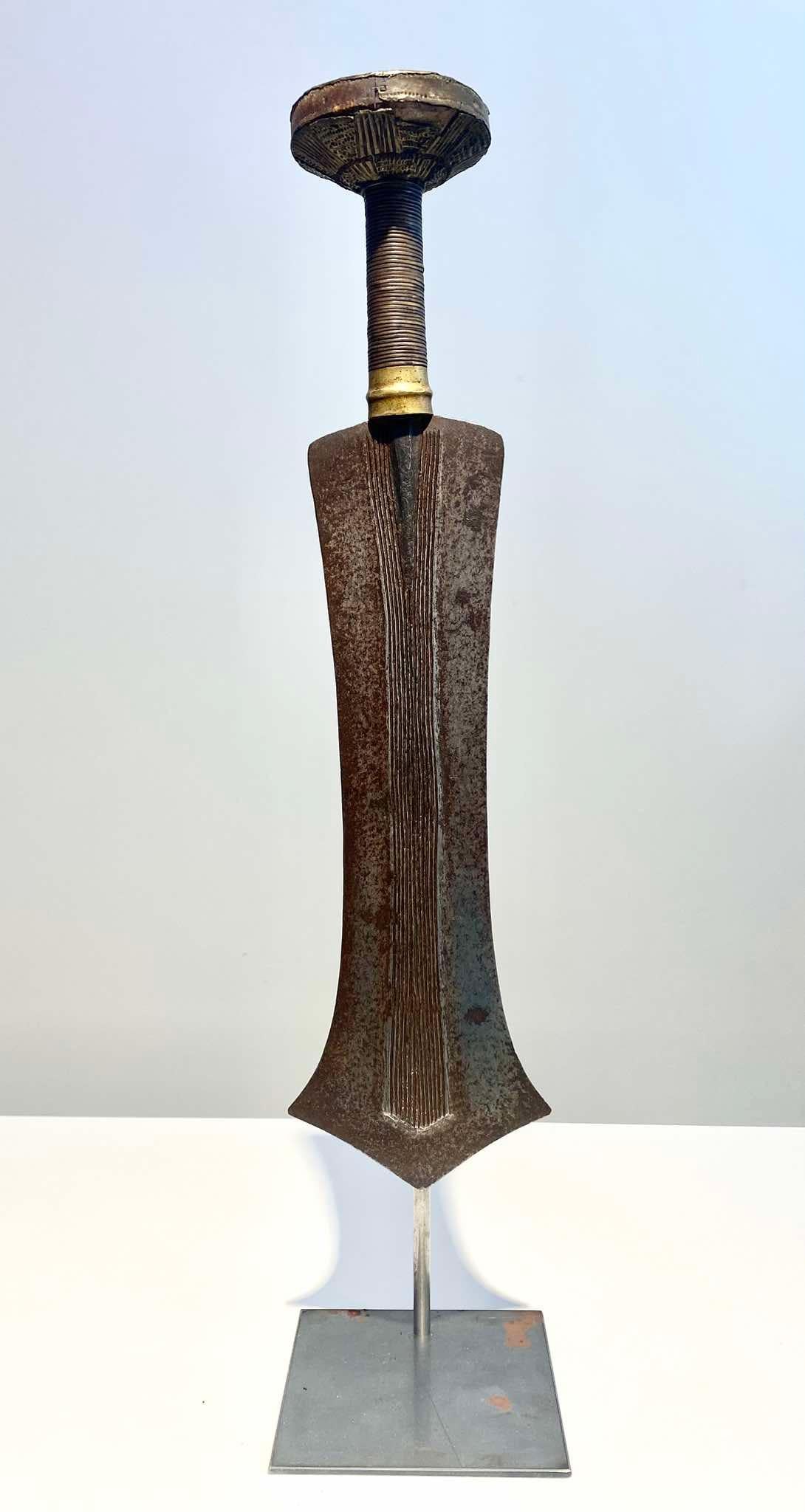 Exceptional Knife Or Saber From The Teke Tribe, Dr Congo / Kongo Brazzaville 19t For Sale 8