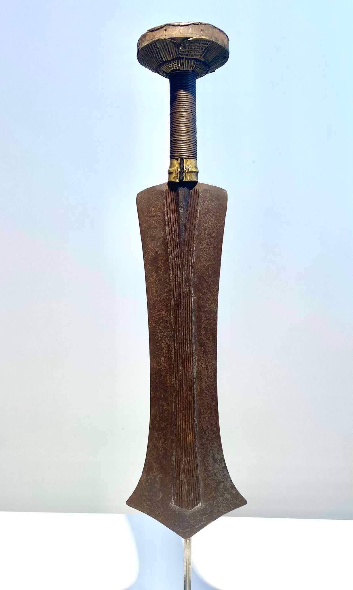 Exceptional Knife Or Saber From The Teke Tribe, Dr Congo / Kongo Brazzaville 19t For Sale 3