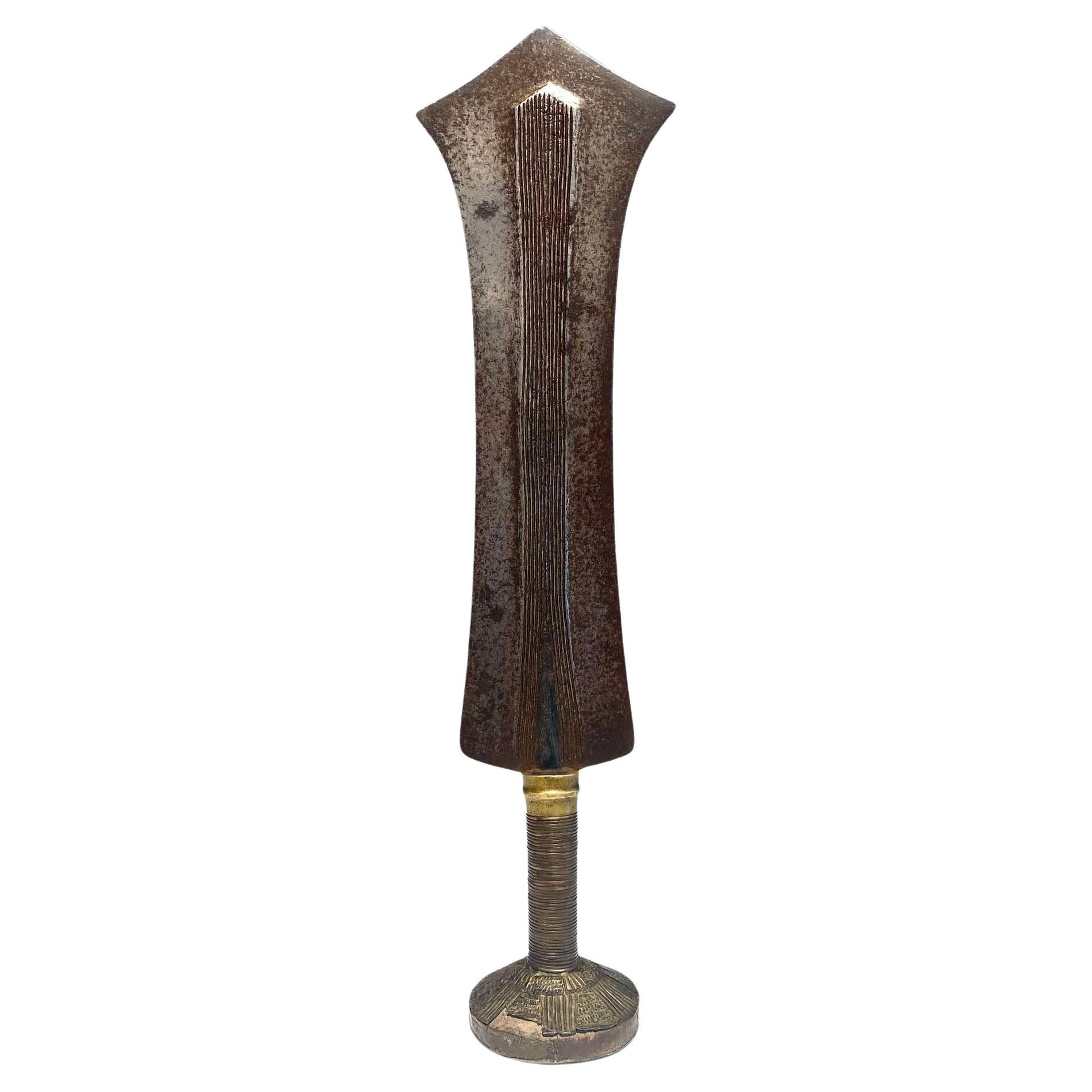 Coltello o sciabola eccezionale della tribù Teke, Kongo Brazzaville 19t