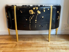 Eccezionale commode laccato di Michel Dufet, Francia, Art Deco, 1920