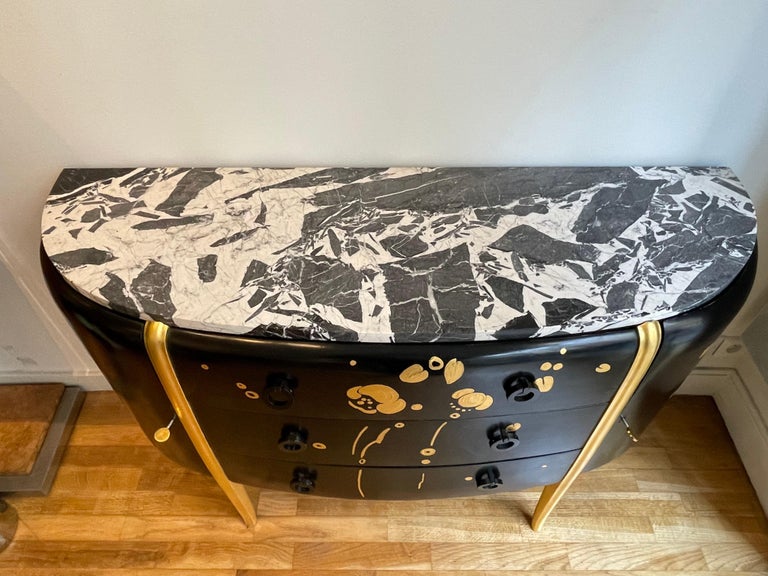Exceptional Lacquered Commode by Michel Dufet, France, Art Deco, 1920 For Sale 1