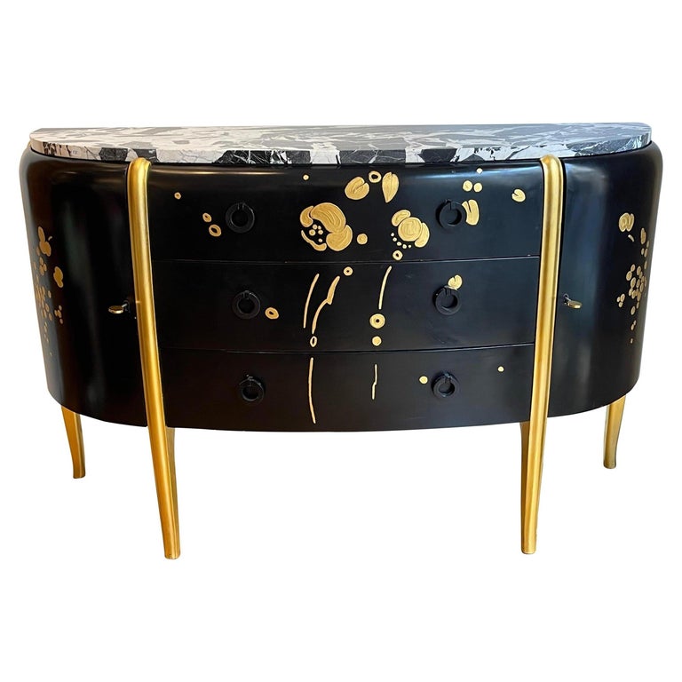 Exceptional Lacquered Commode by Michel Dufet, France, Art Deco, 1920 For Sale
