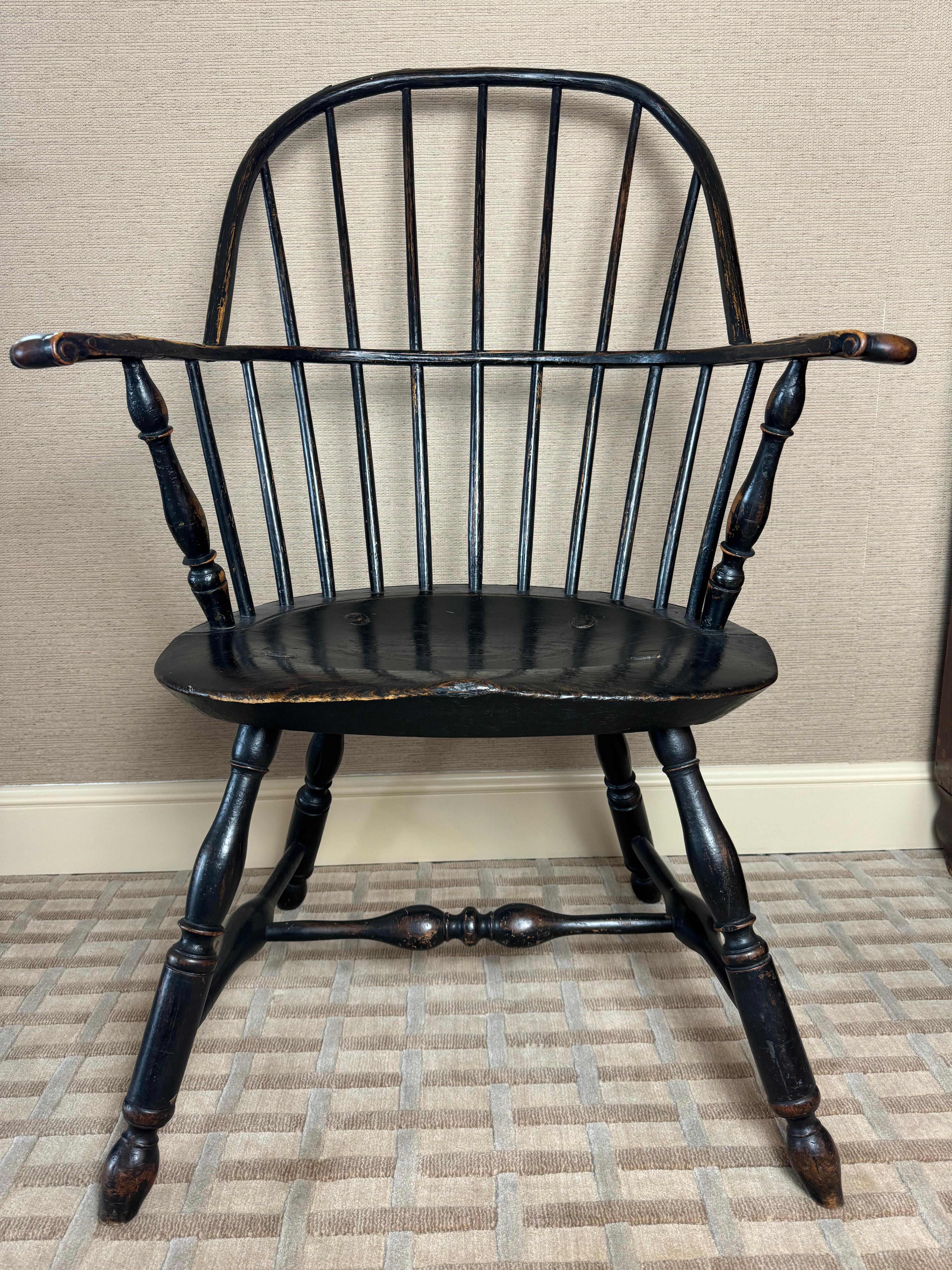 Exceptional Lancaster County Sack Back Windsor Chair For Sale 4